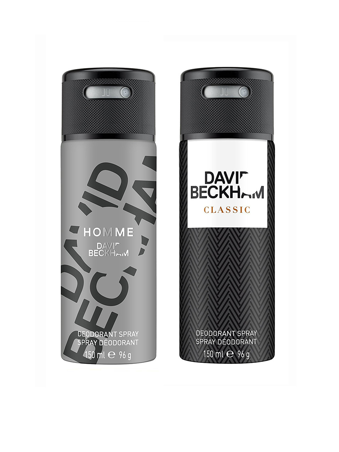 DAVID BECKHAM Men Pack of 2 Homme & Classic Deodorant Sprays
