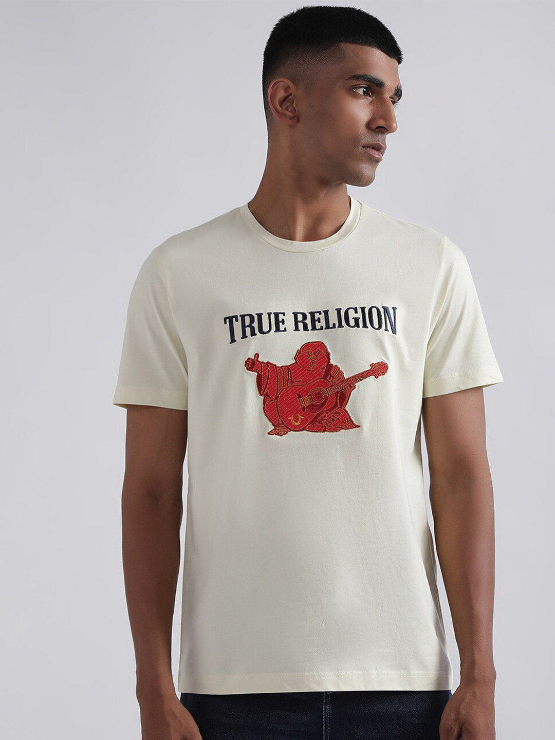 True Religion Graphic Printed Short Sleeves Pure Cotton T-shirt