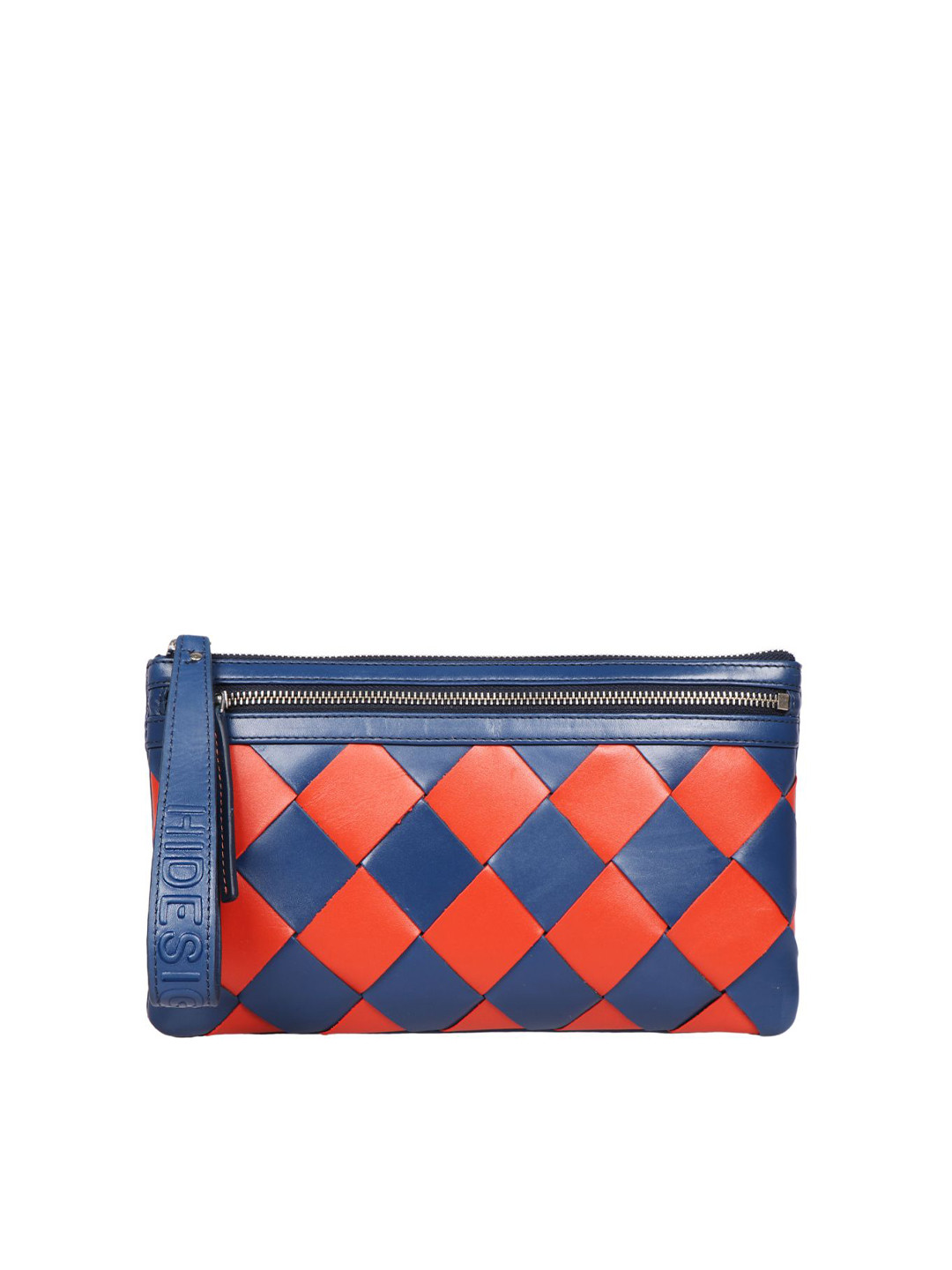 Hidesign Geometric Money Clip Leather Wallet