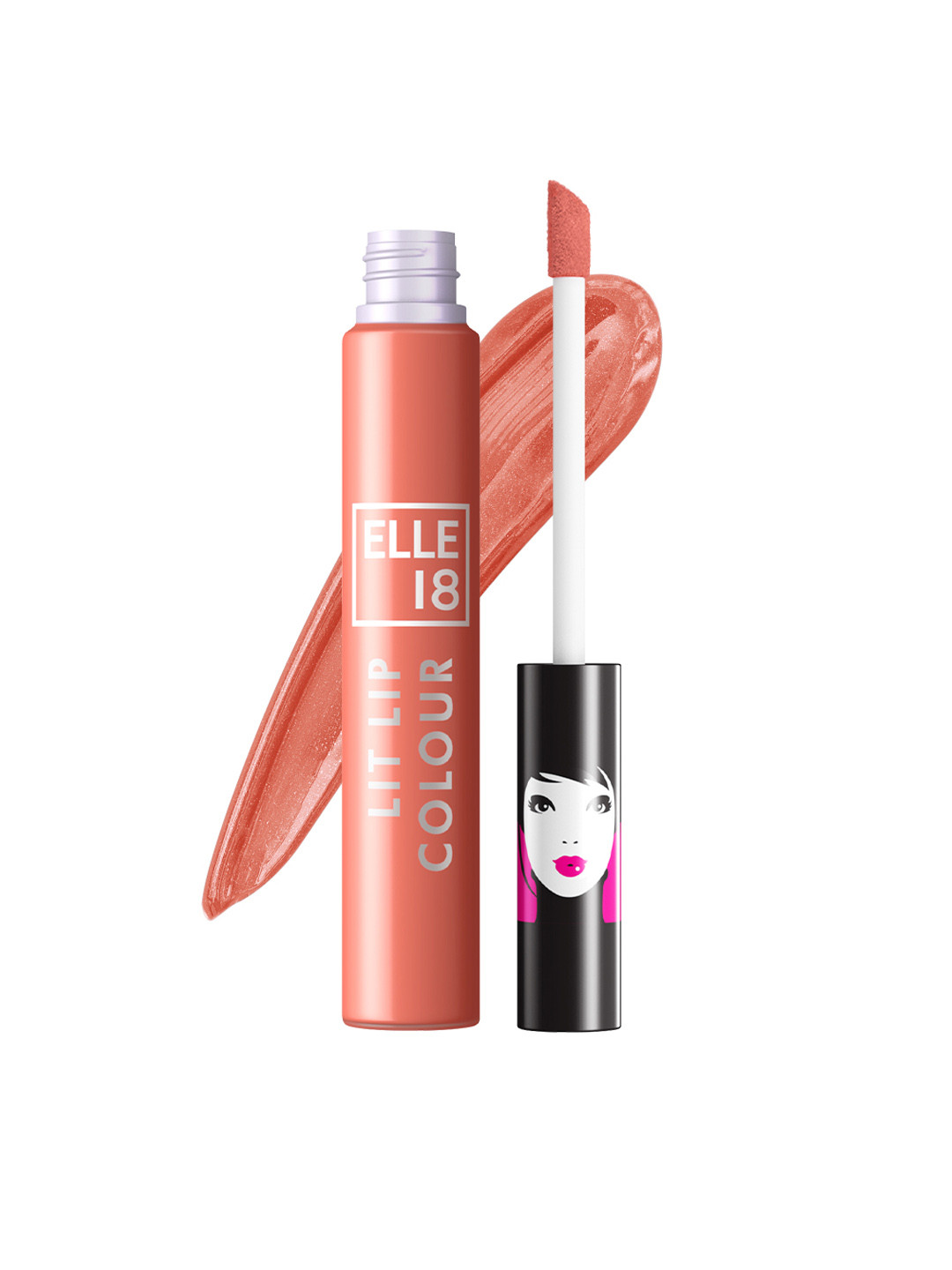 ELLE 18  Lit Lip Matte Finish Long Lasting Smudgeproof Lip Colour 5.6ml - Peach Hues