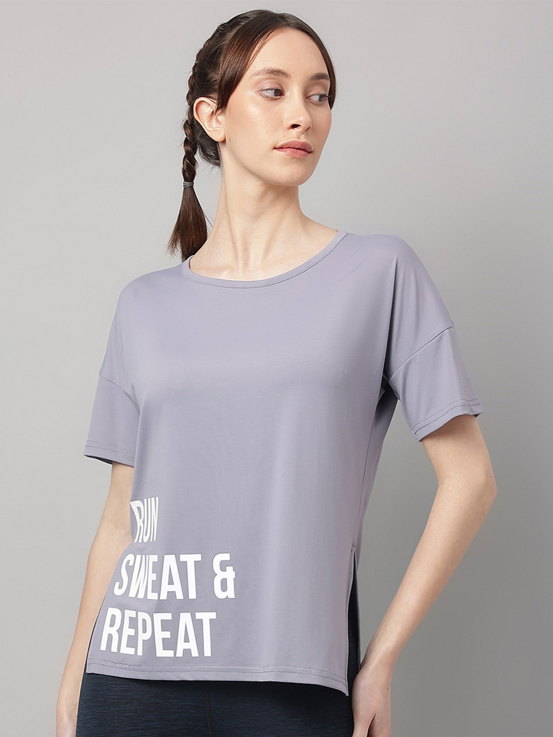 MKH Relaxed Fit Typography Printed Dri-FIT Technology Training T-shirt