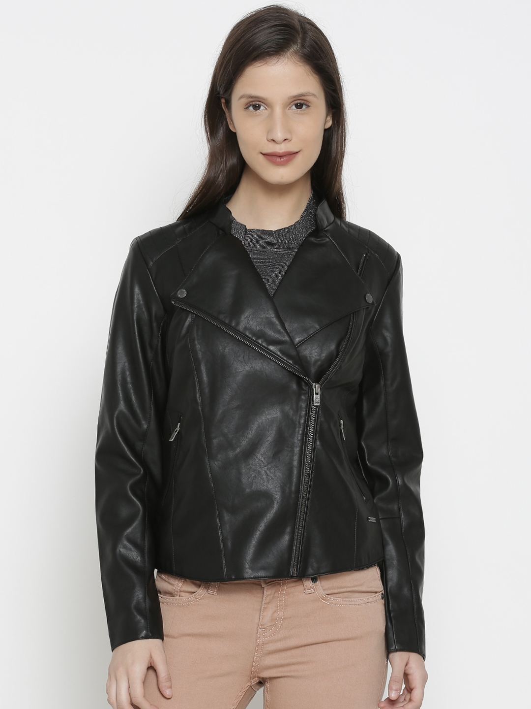 Pepe jeans shop leather jacket womens