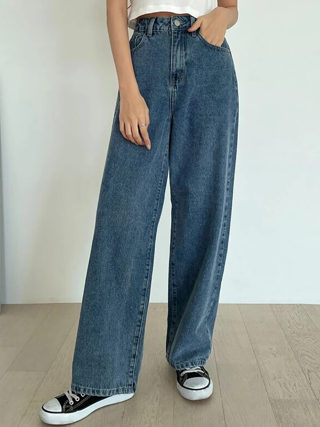 KASHIAN Women Mid-Rise Loose Boyfriend Fit Stretchable Jeans