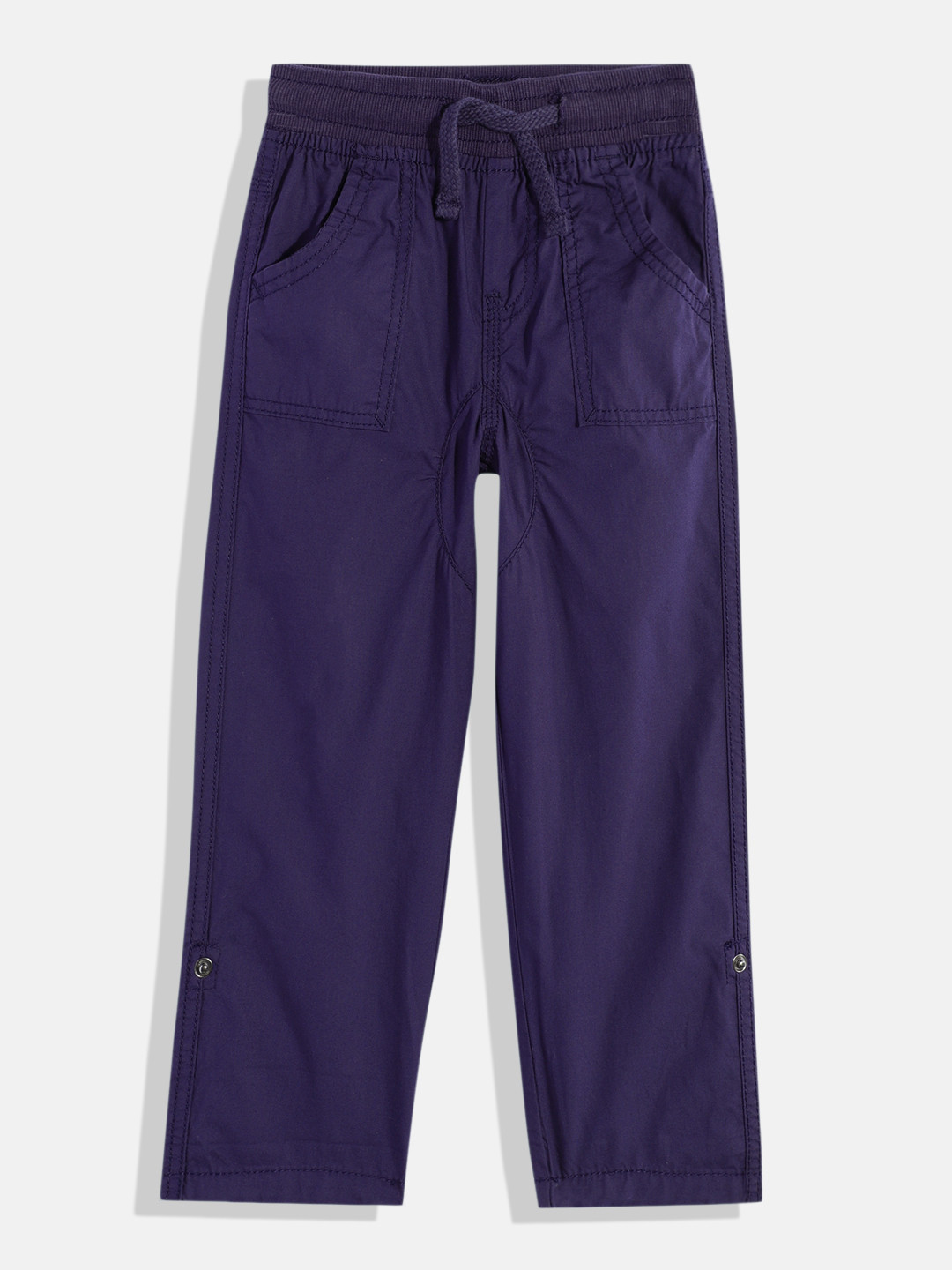 mothercare Boys Pure Cotton Poplin Roll-Up Trousers