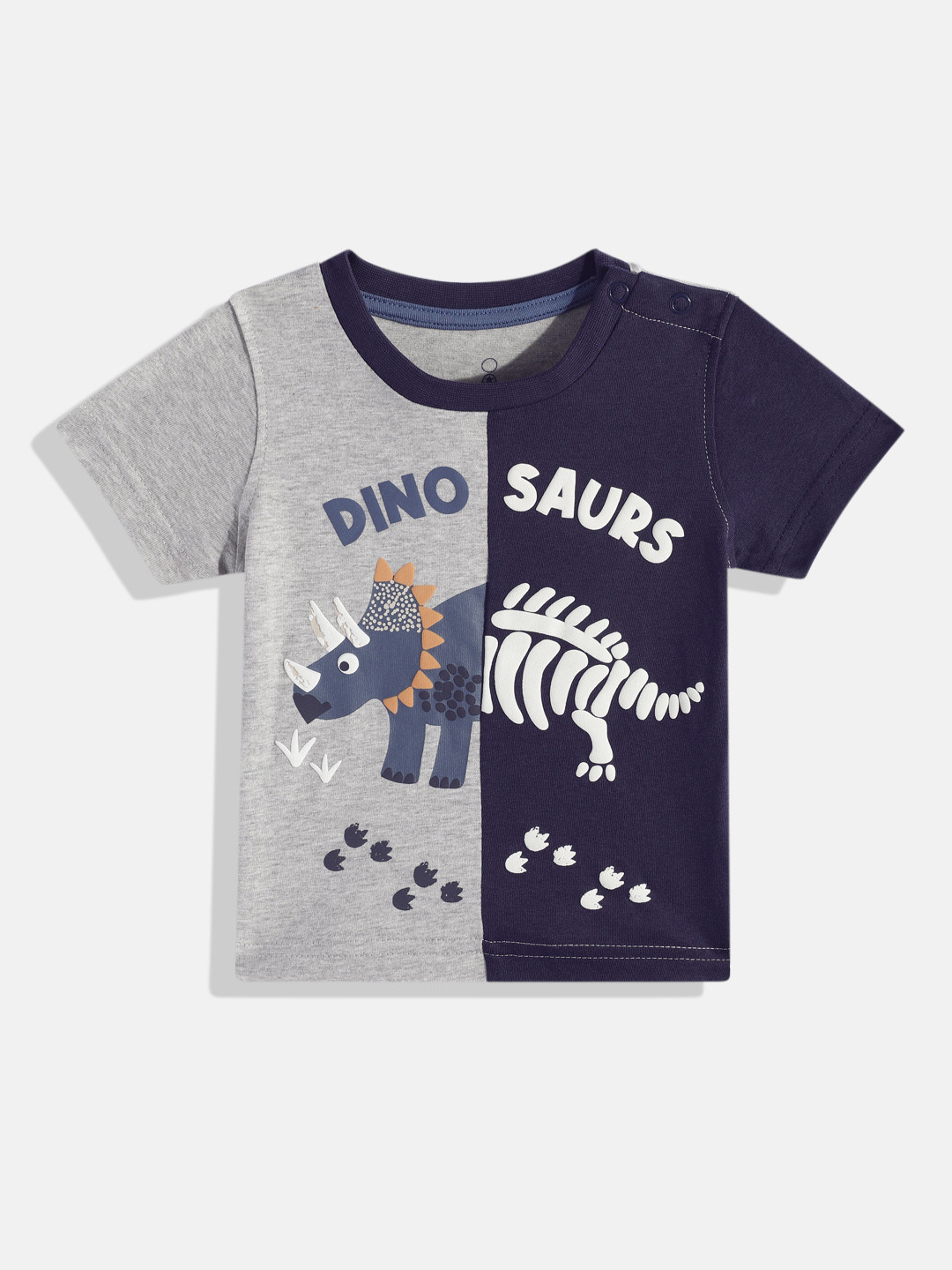 mothercare Boys Dinosaur Printed Pure Cotton T-shirt