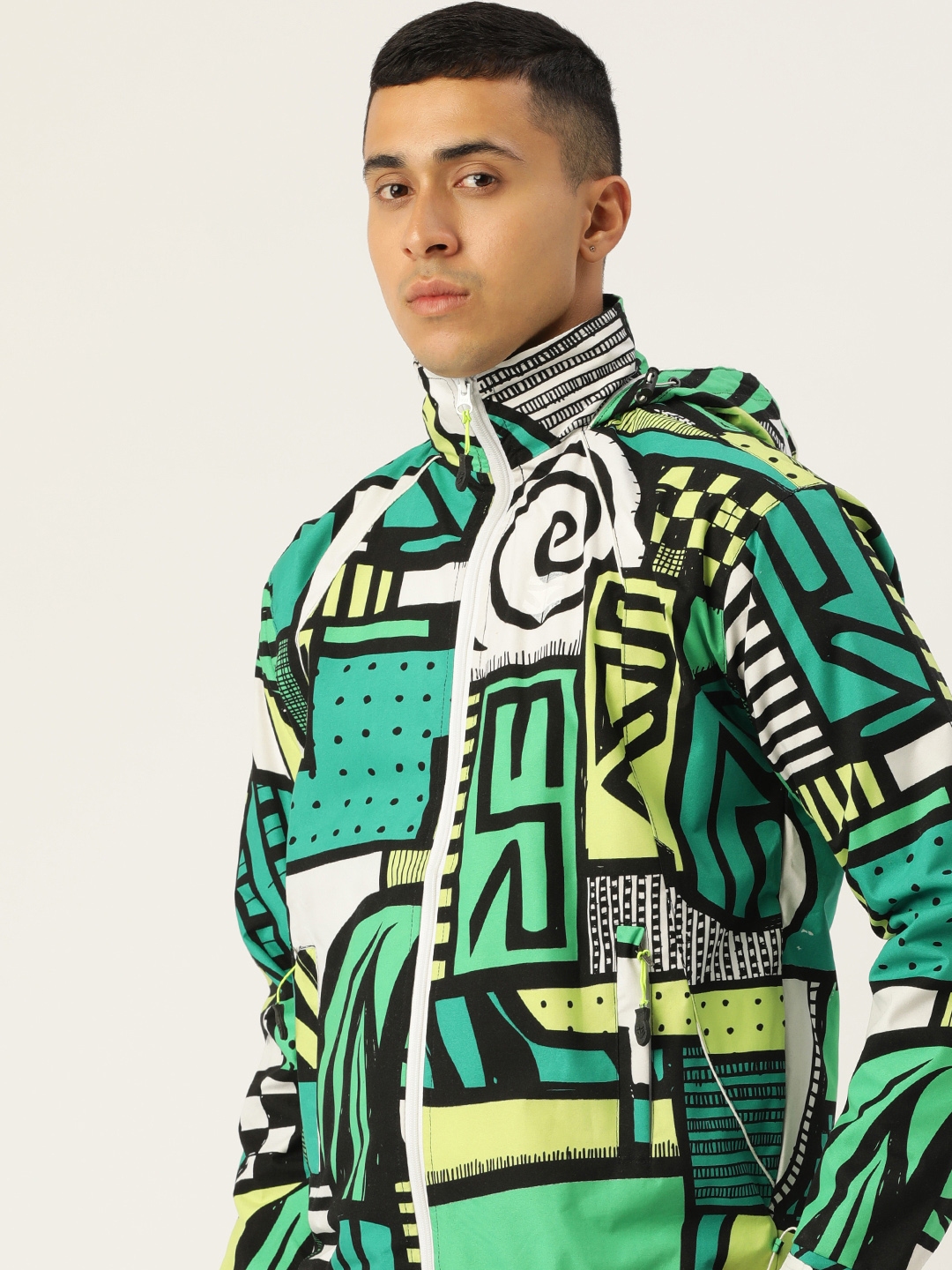 Buy Sports52 Wear Printed Detachable Hood Rain Jacket Rain