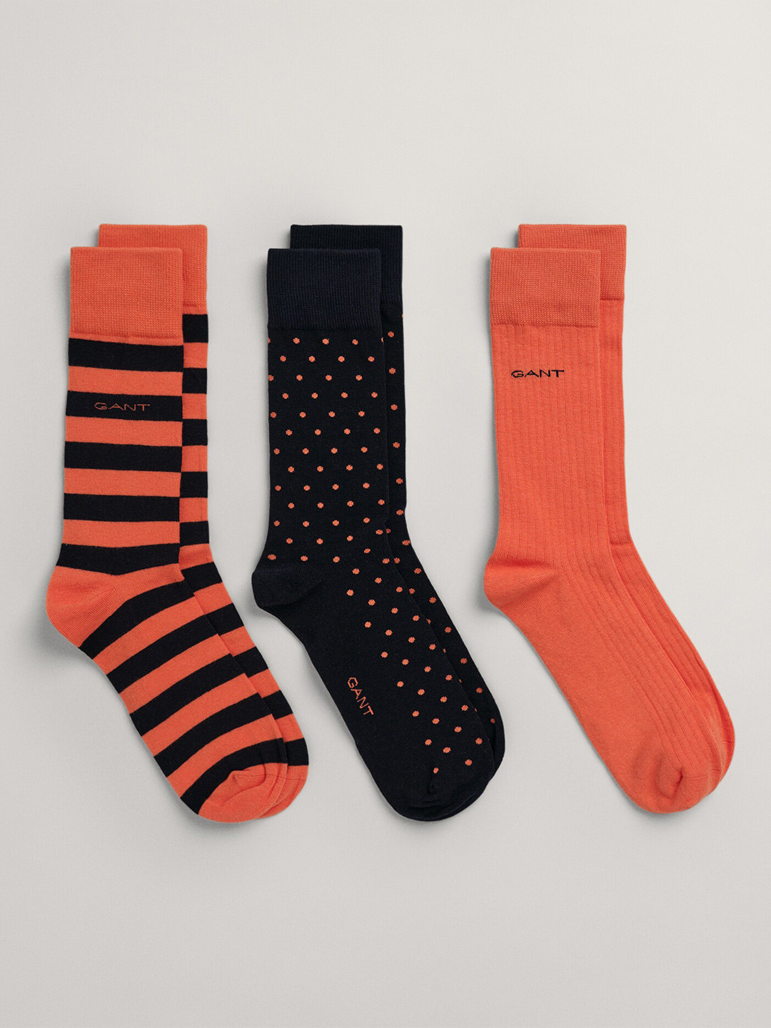 GANT Pack of 3 Patterned Socks Set