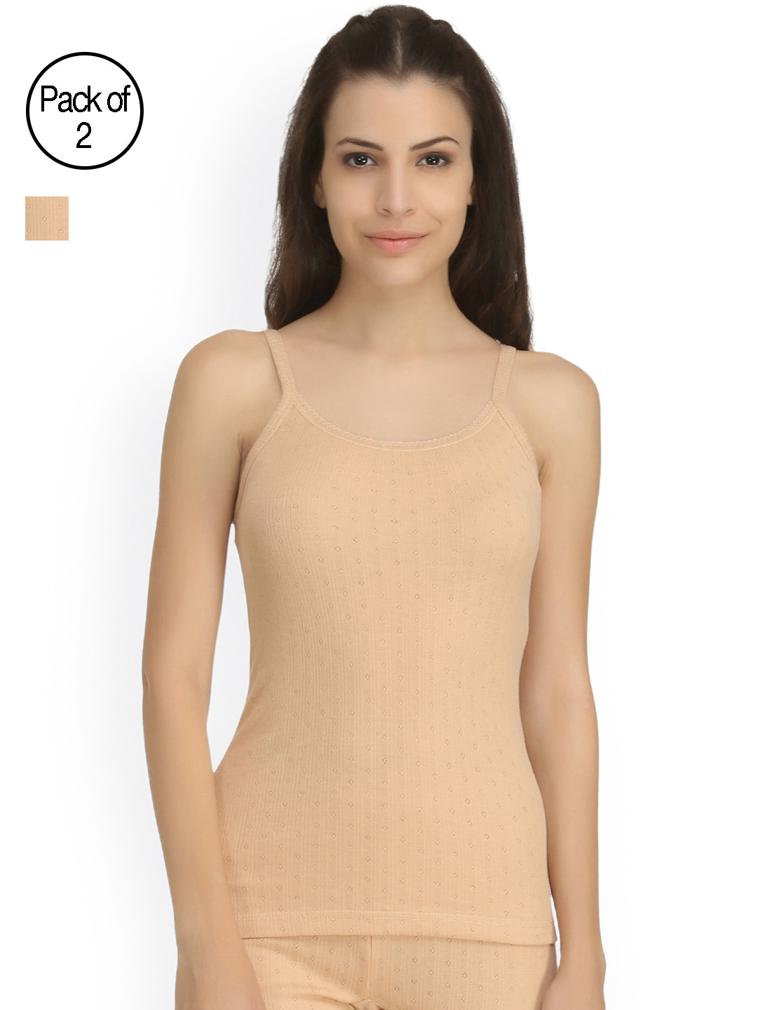 Kanvin Pack of 2 Beige Thermal Tops NEW2110SK2110