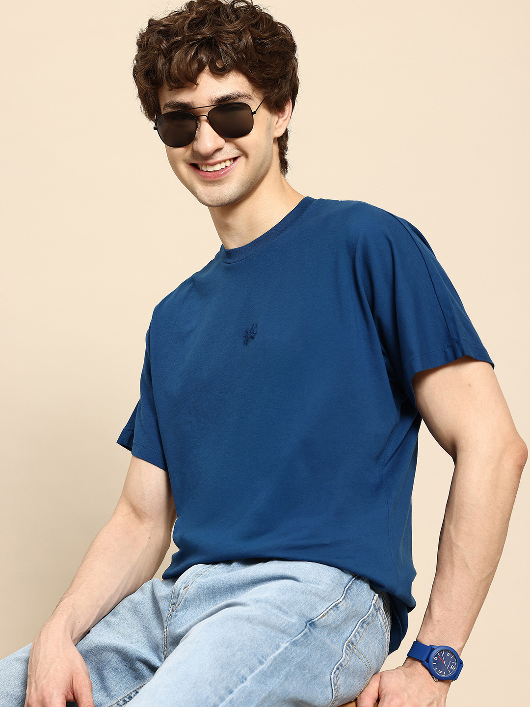 United Colors of Benetton Extended Sleeves Boxy Fit Cotton T-shirt