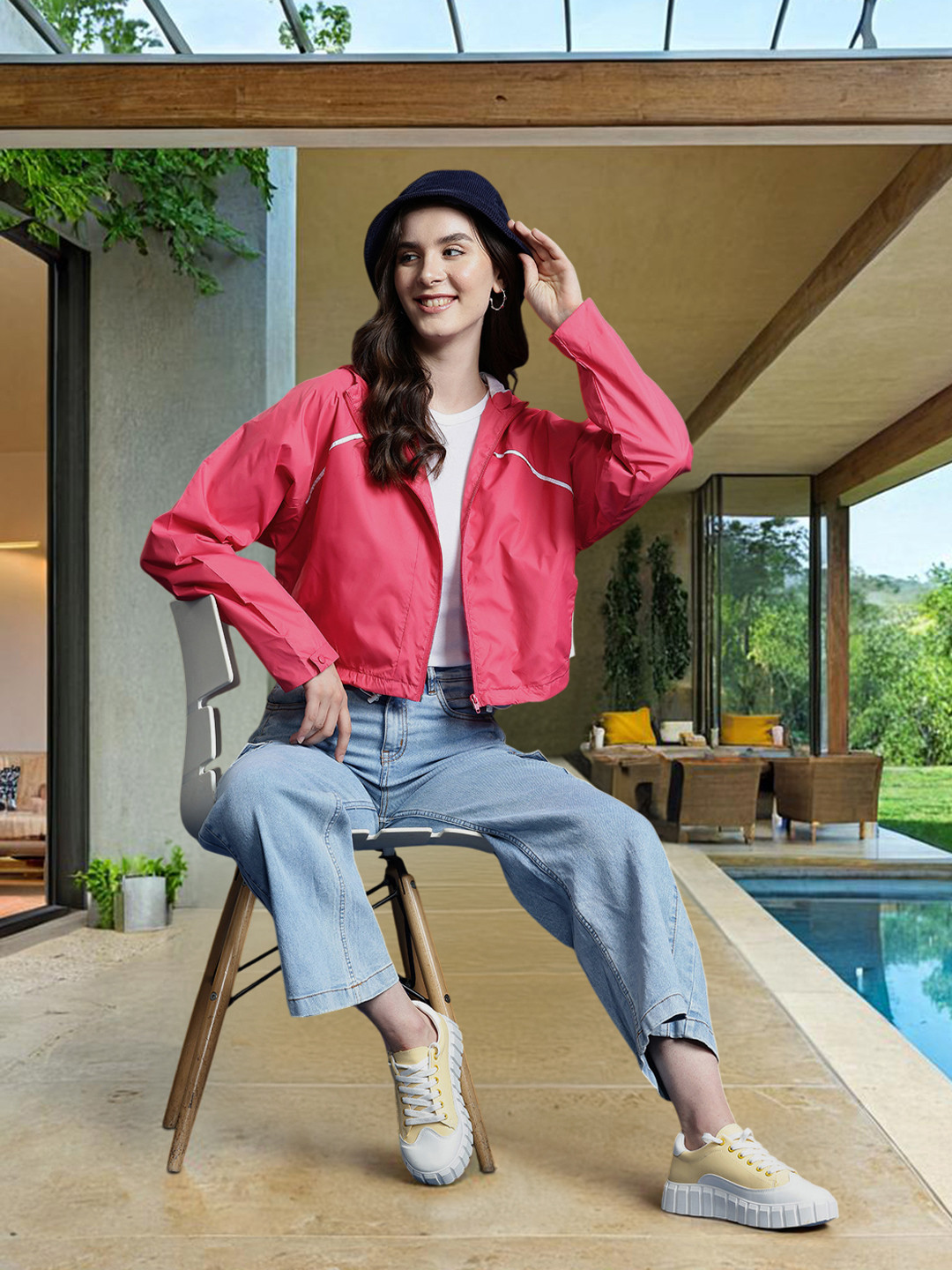 Mast & Harbour Tailored Jacket with Hood