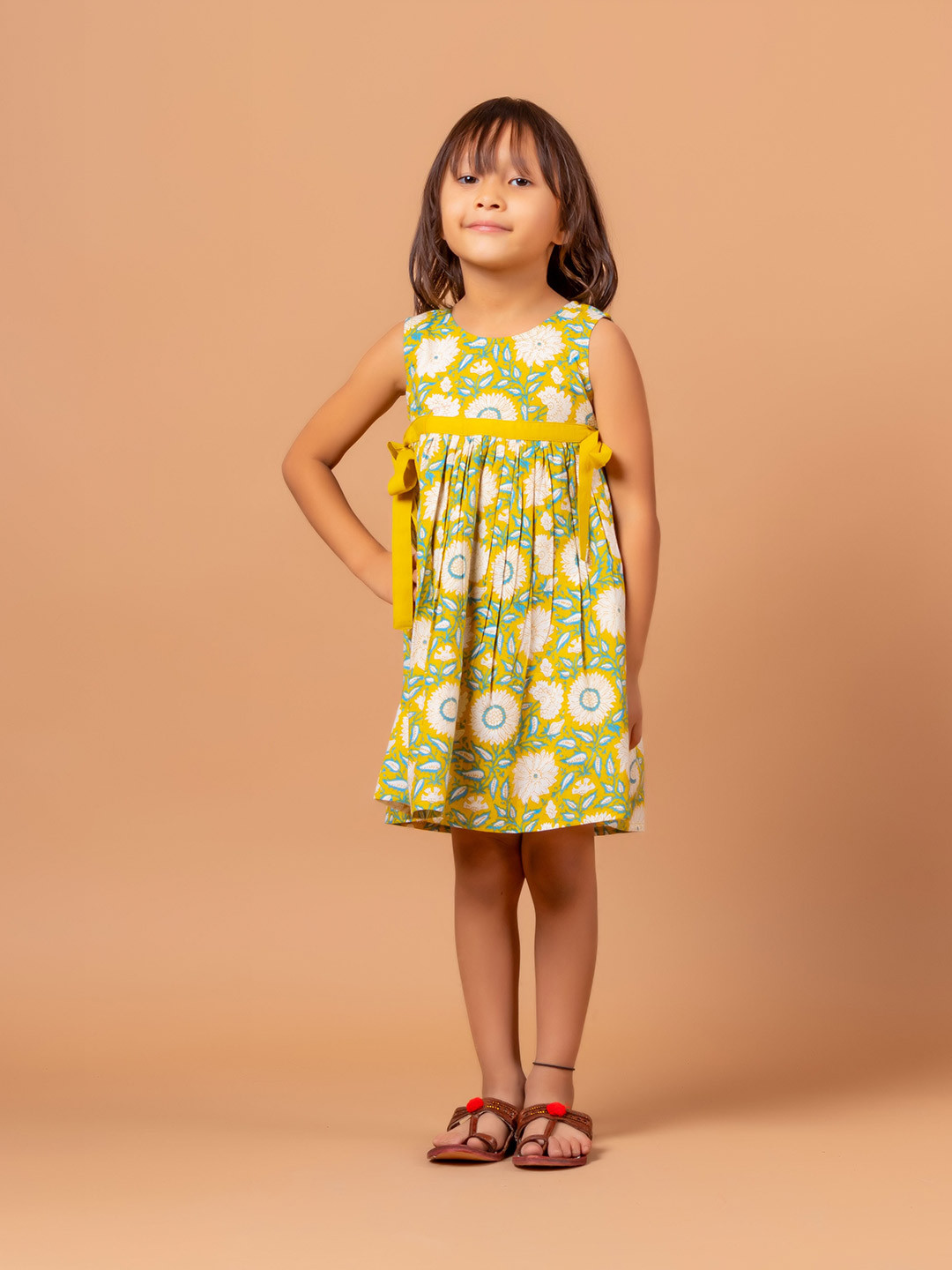 Sangria Jaal-Printed Pure-Cotton A-Line Dress