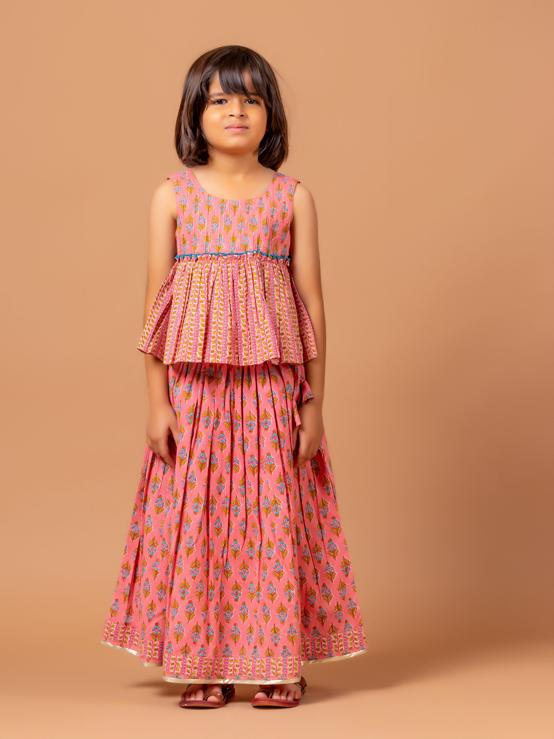 Sangria Shivani Buti Printed Pure Cotton Lehenga Choli