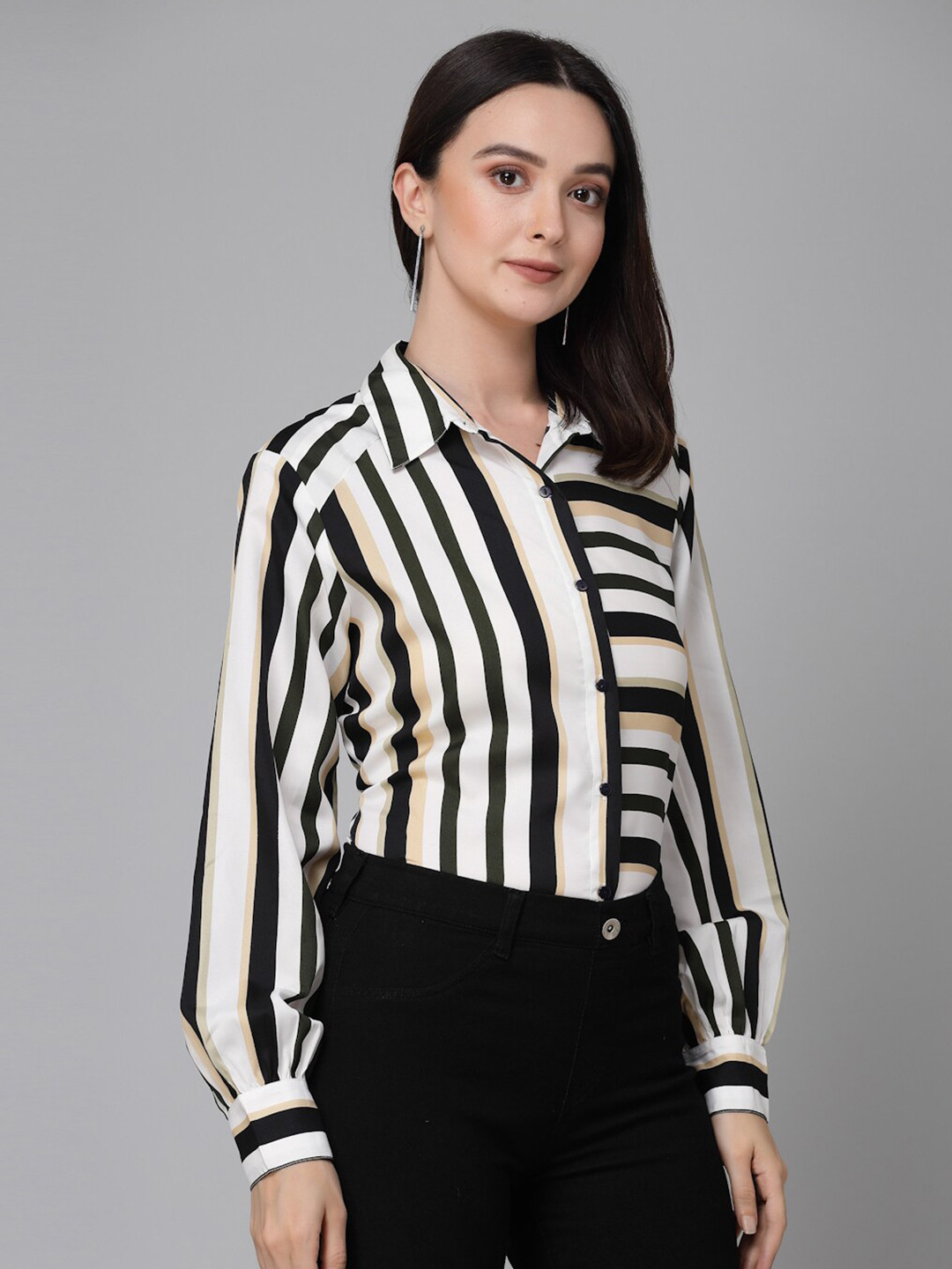 Style Quotient Smart Boxy Fit Striped Casual Shirt