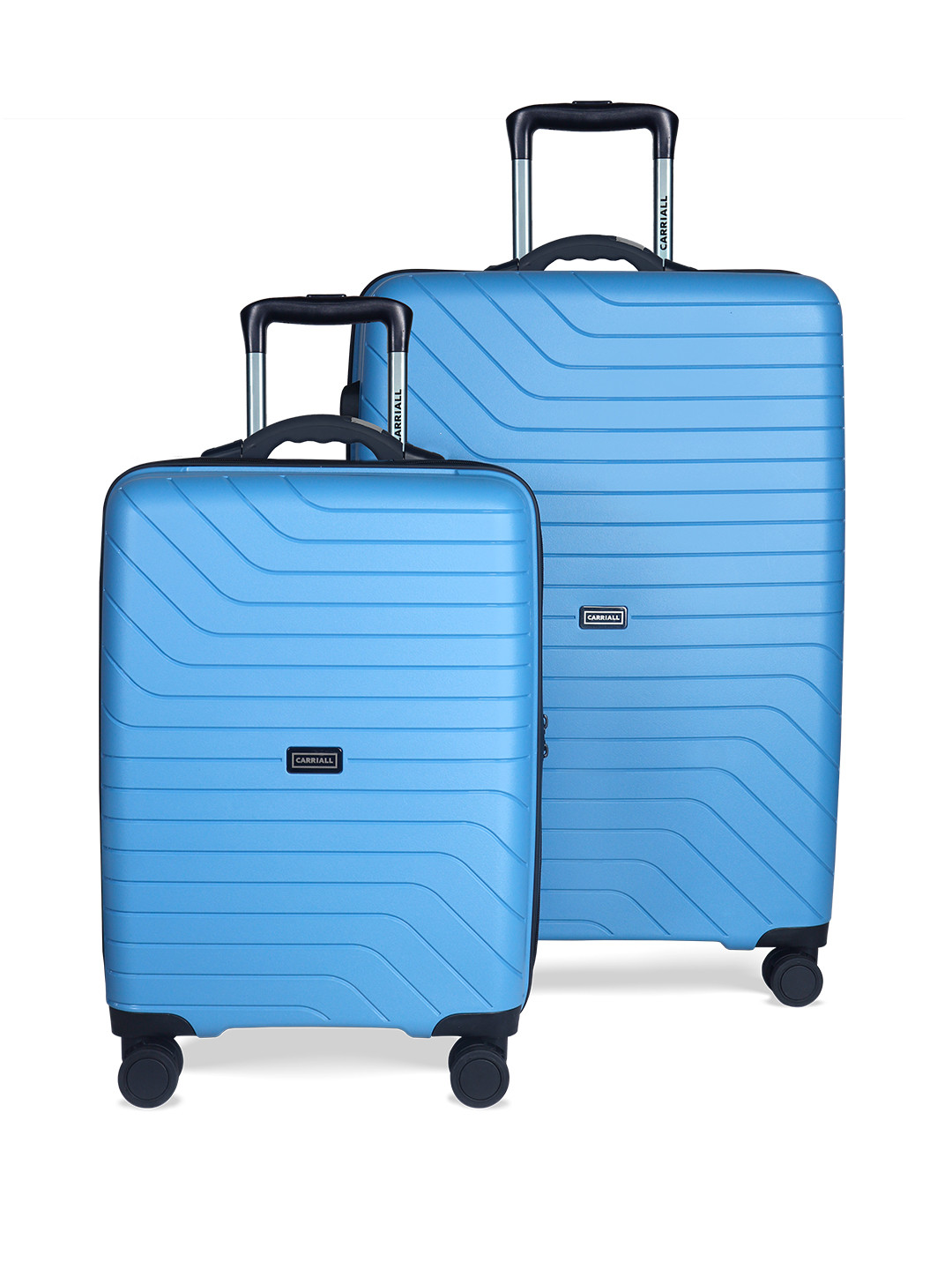 CARRIALL Set Of 2 Textured Hard Shell Trolley Bags