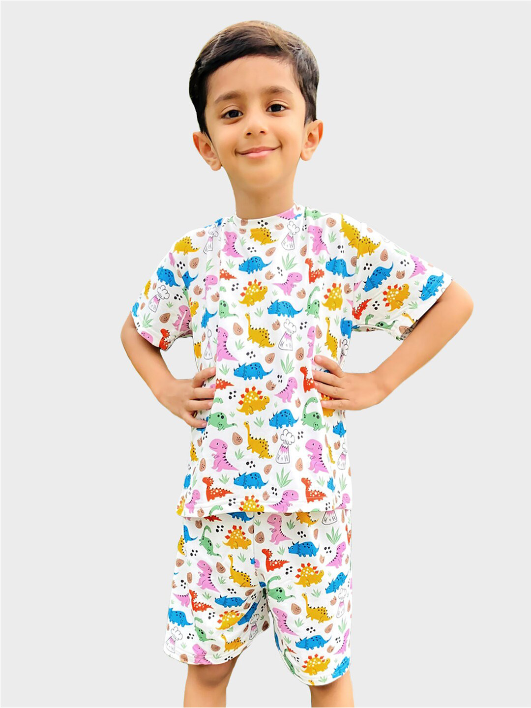 FFLIRTYGO Boys Printed T-shirt With Shorts