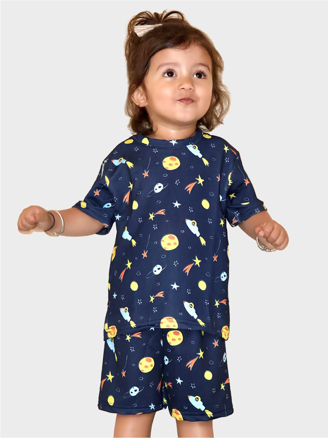 FFLIRTYGO Boys Printed T-shirt With Shorts