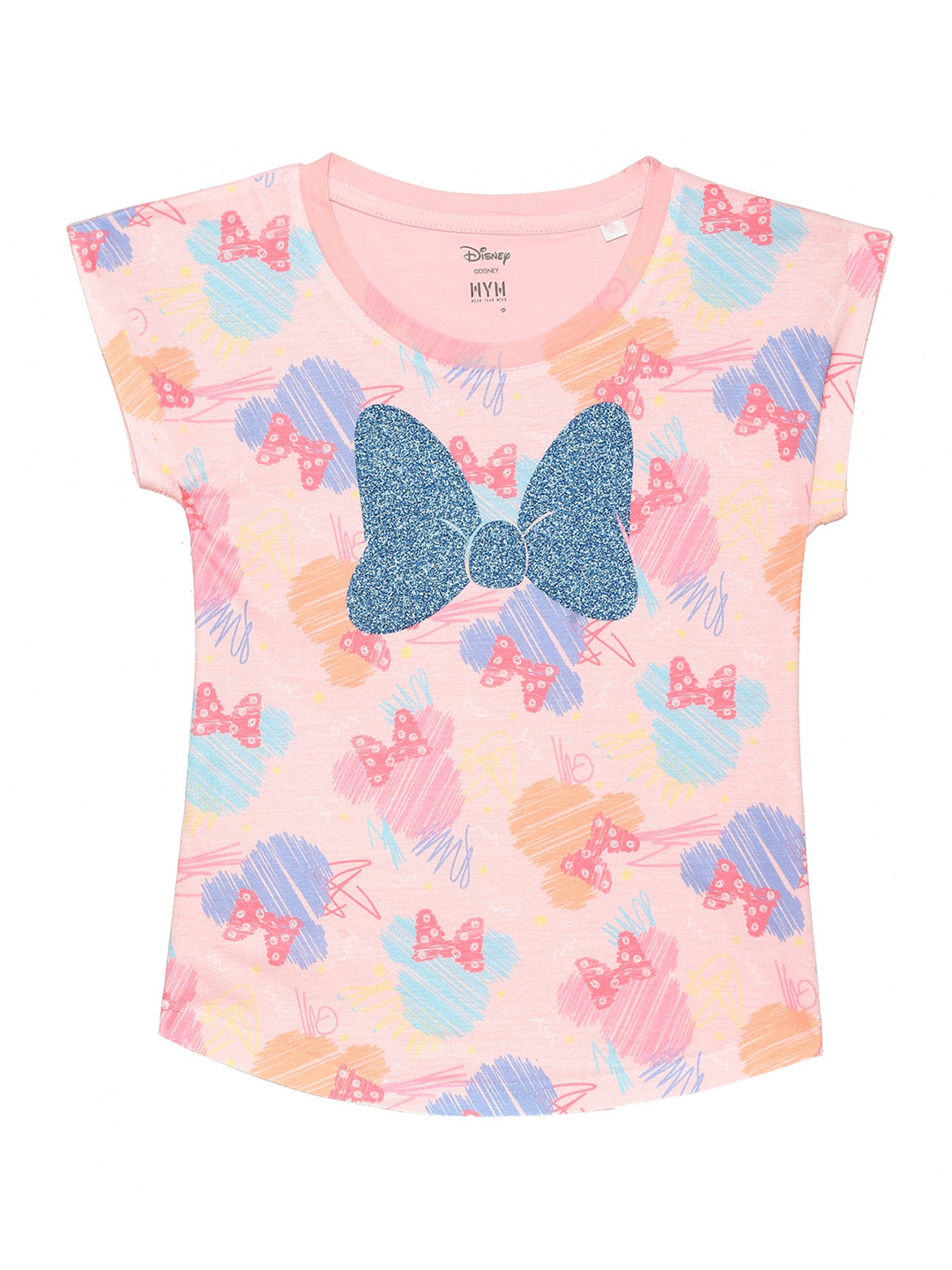 Wear Your Mind Pink Print Extended Sleeves Top