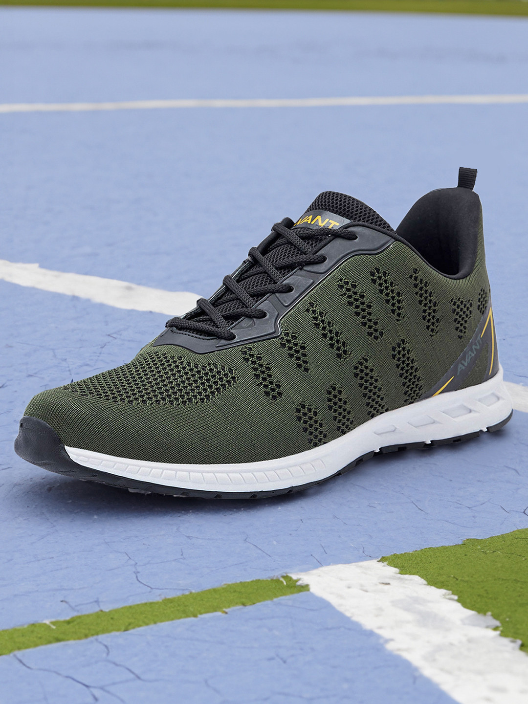 AVANT Men's Army Green & Black Hurricane Casual Shoes