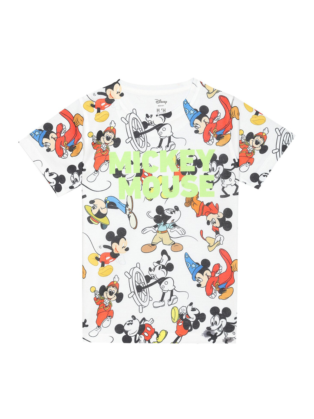 Wear Your Mind Boys Mickey Mouse Printed Short Sleeves T-shirt
