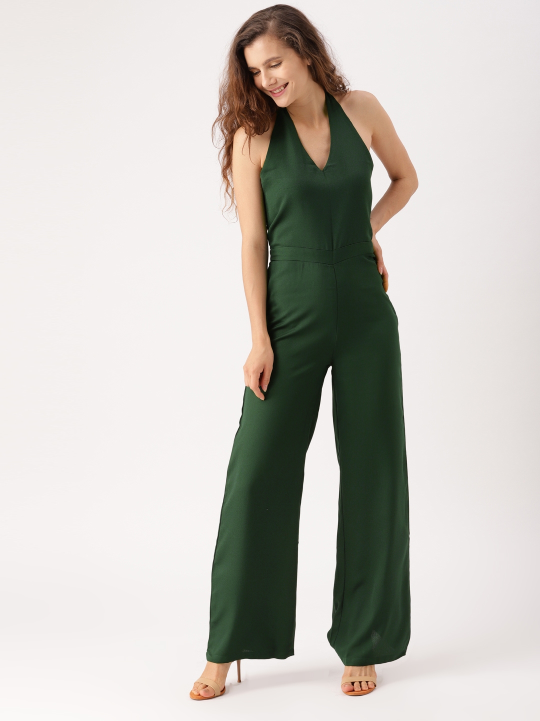 green jumpsuit myntra