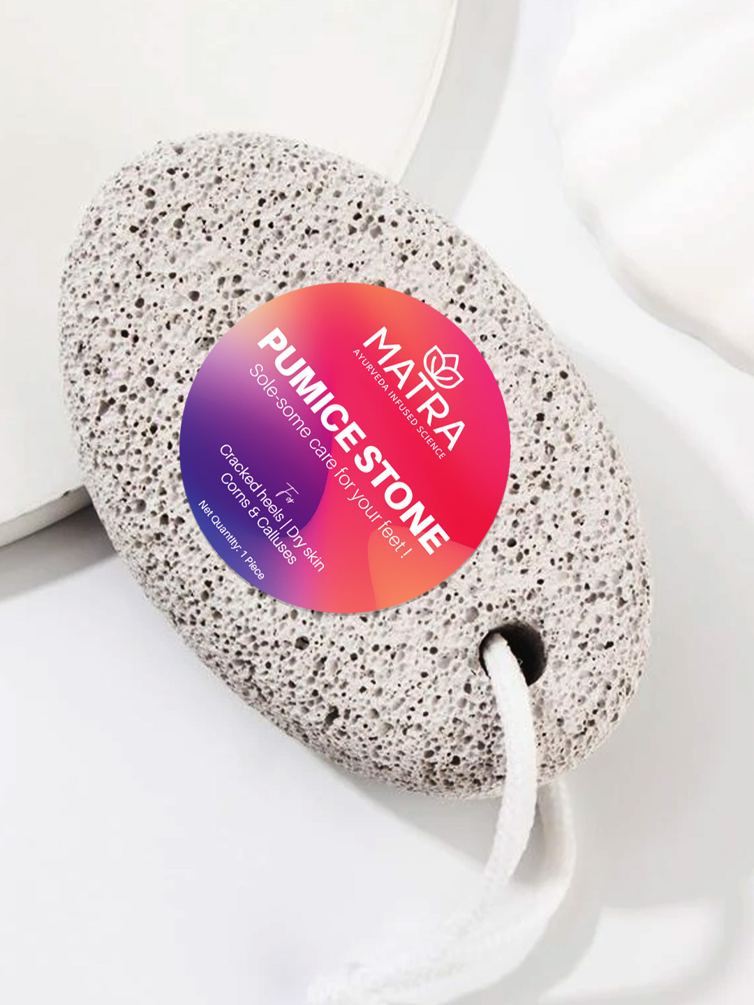 MATRA Oval Shaped Pumice Stone Foot Scrubber - Grey