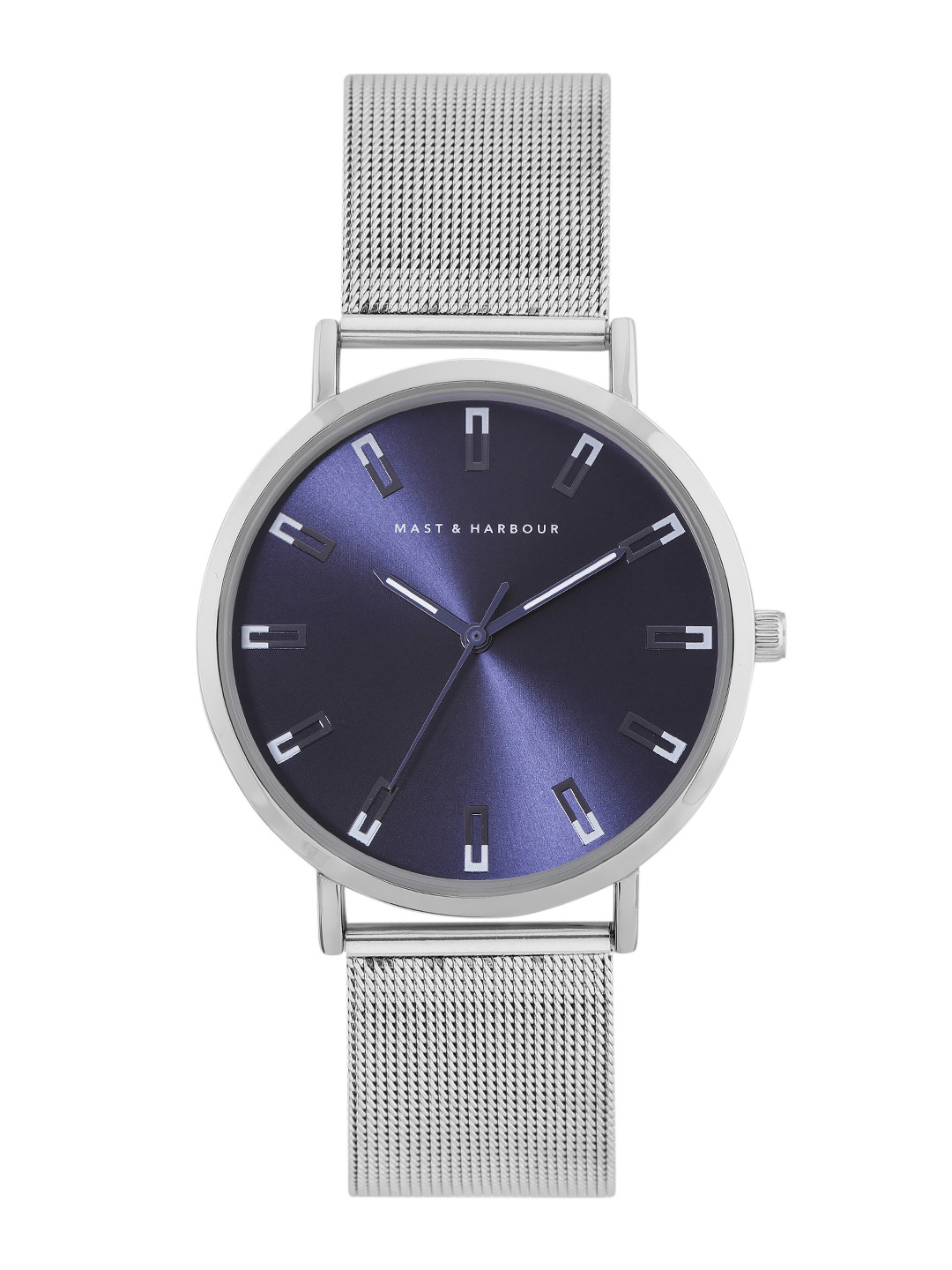 Mast & Harbour Men Braided Straps Analogue Watch MFB-PN-LH-LW3279M-SILVER