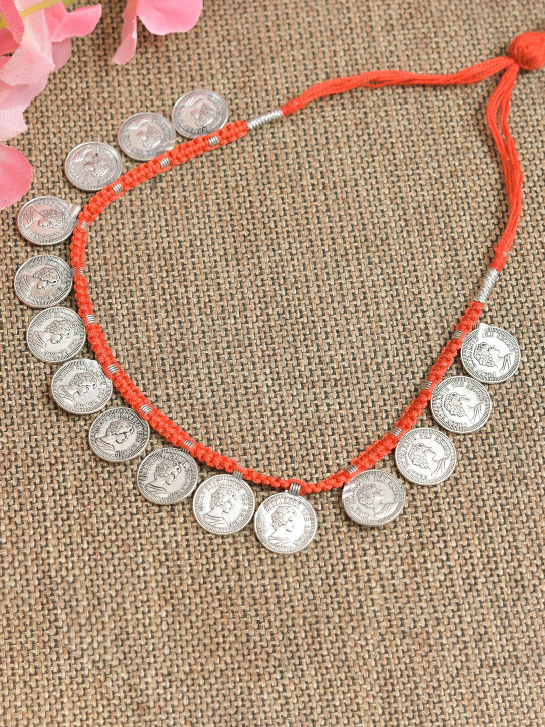 ROHINIKA Brass Dori Chokar Oxidised Necklace