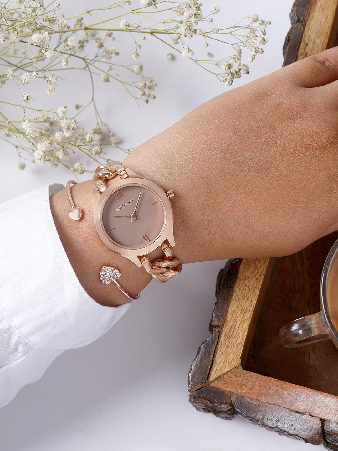 JOKER & WITCH Tori Women Stainless Steel Watch & Bracelet Gift Set