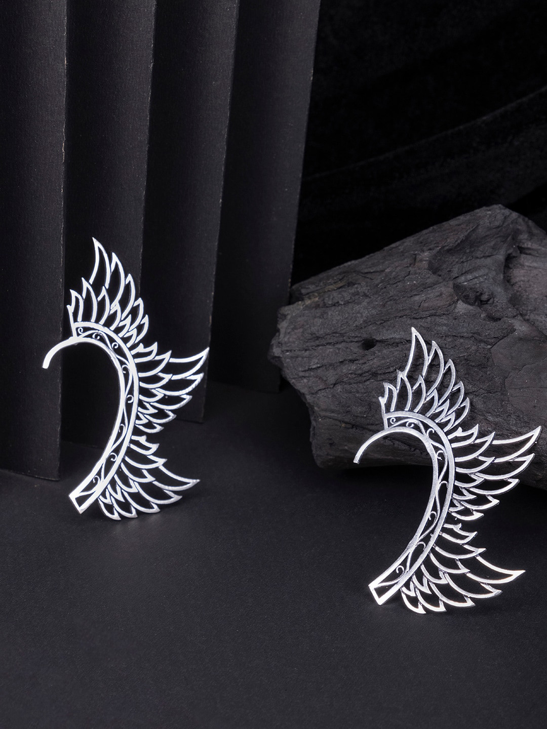 Studio One Love Brass-Plated Contemporary Ear Cuff Earrings