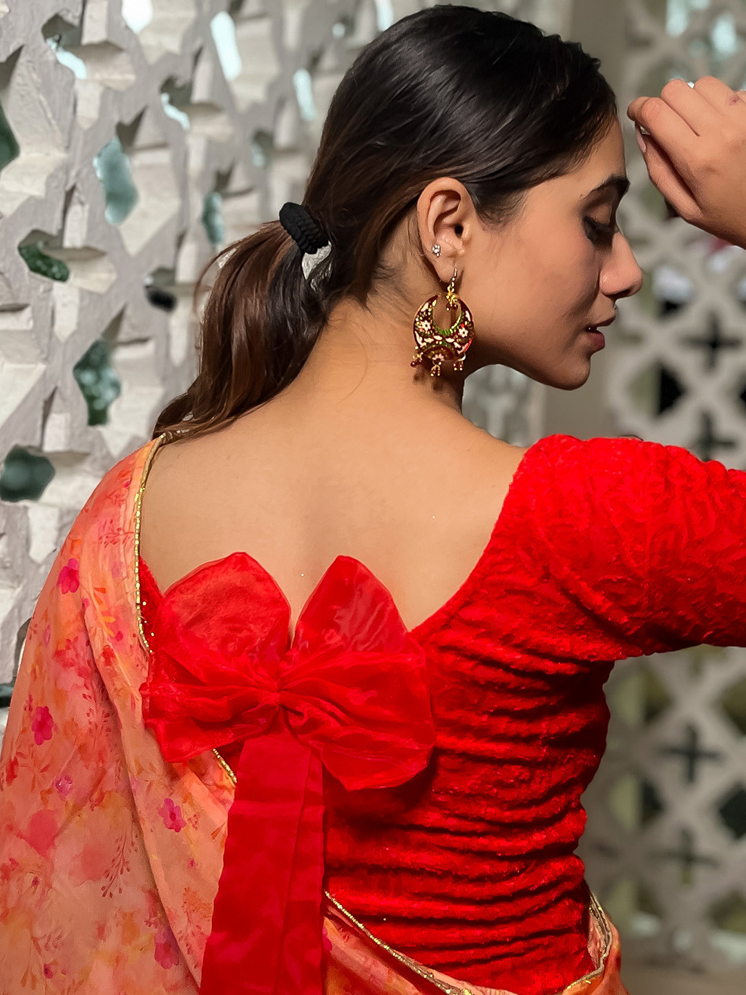 Bindigasm's Advi Woven Design Design Saree Blouse
