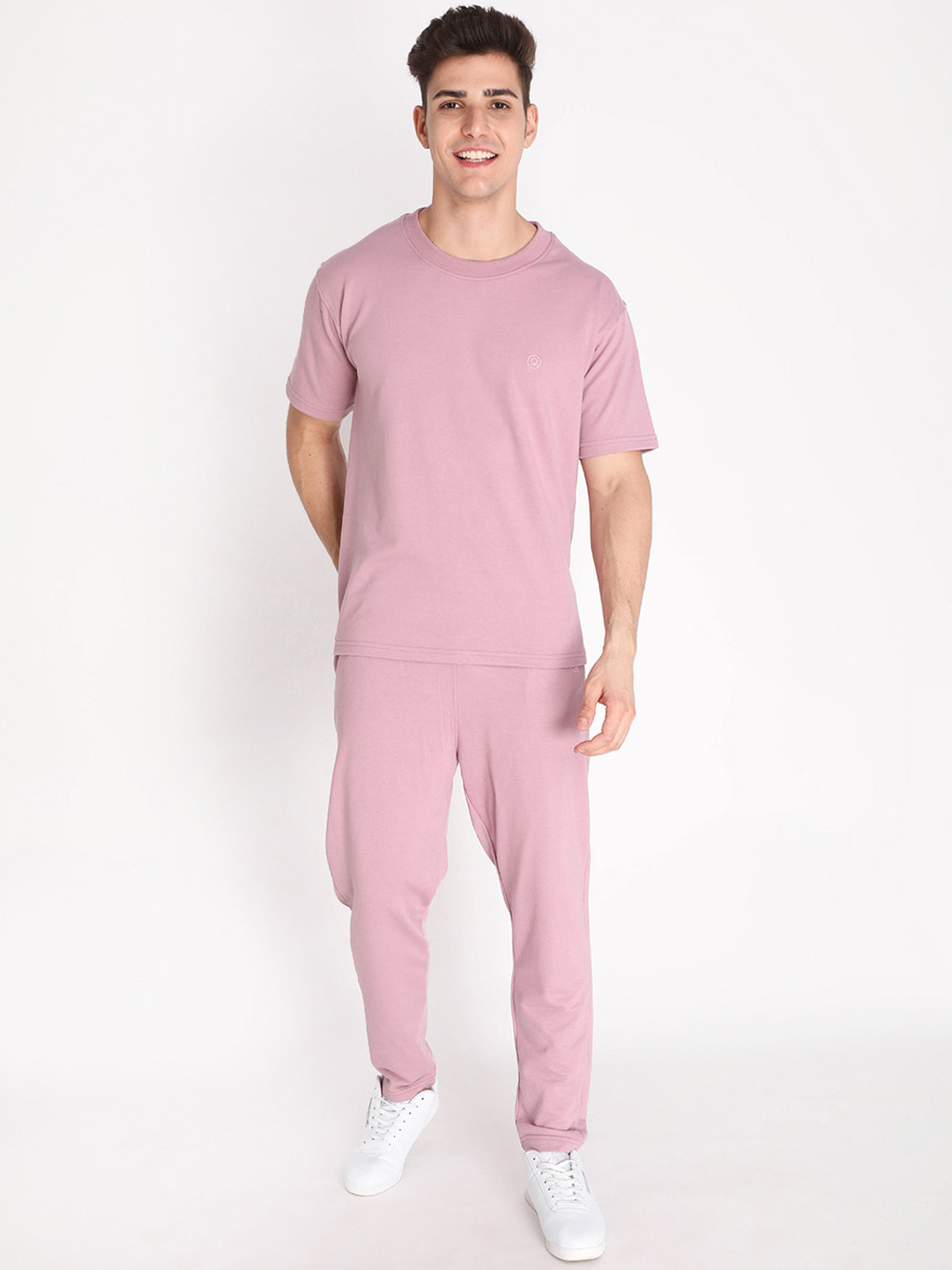 CHKOKKO Round Neck T-shirt With Trousers