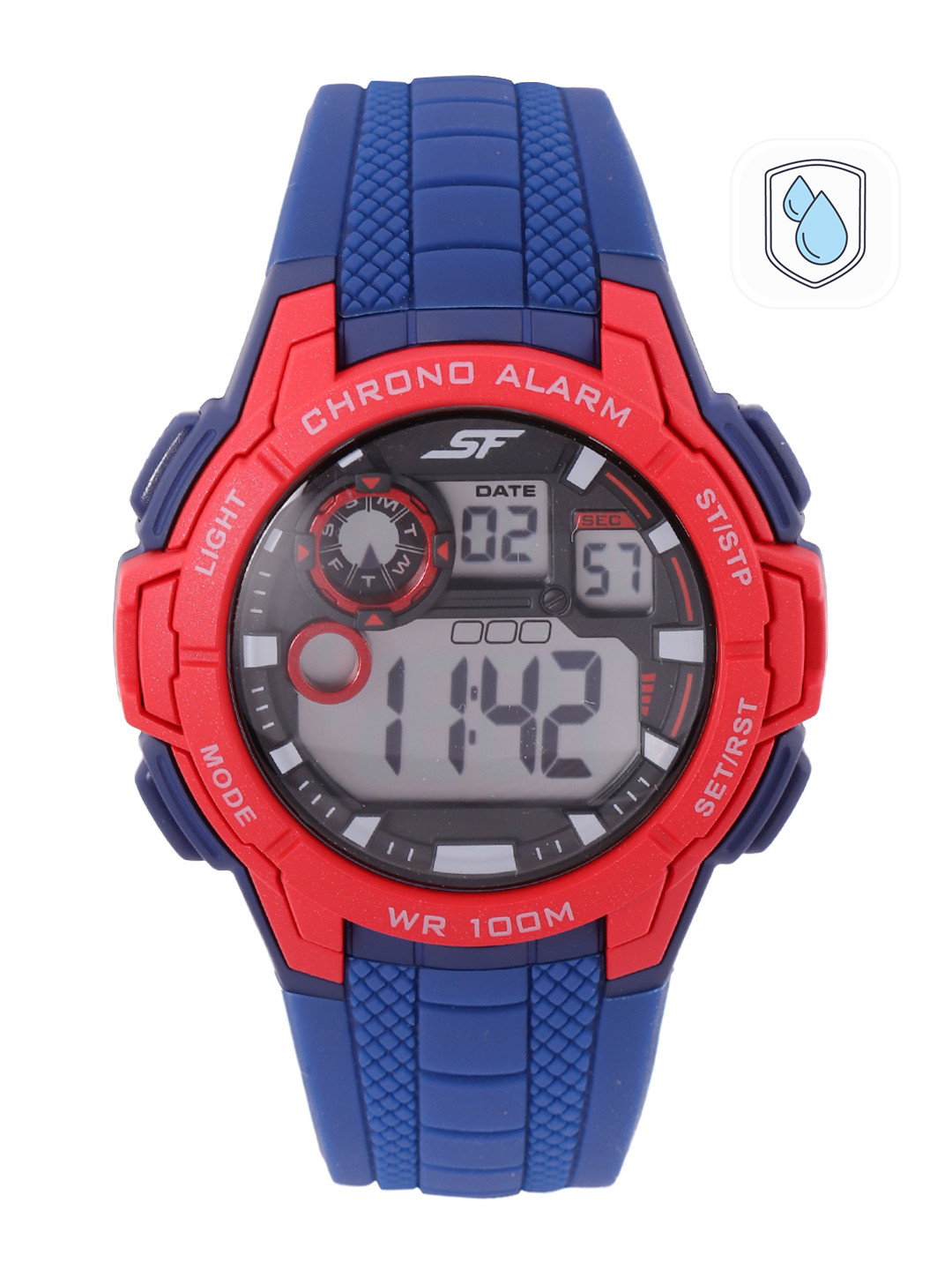 Sonata Men Regular Straps Digital Multi Function Watch 77097PP01