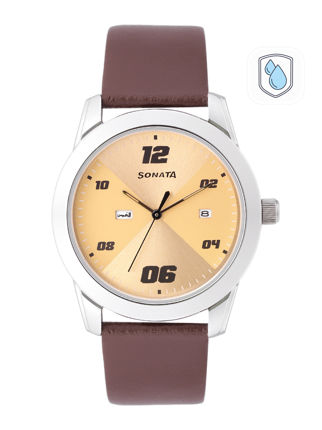 Sonata Men Leather Straps Analogue Watch NR7924SL13