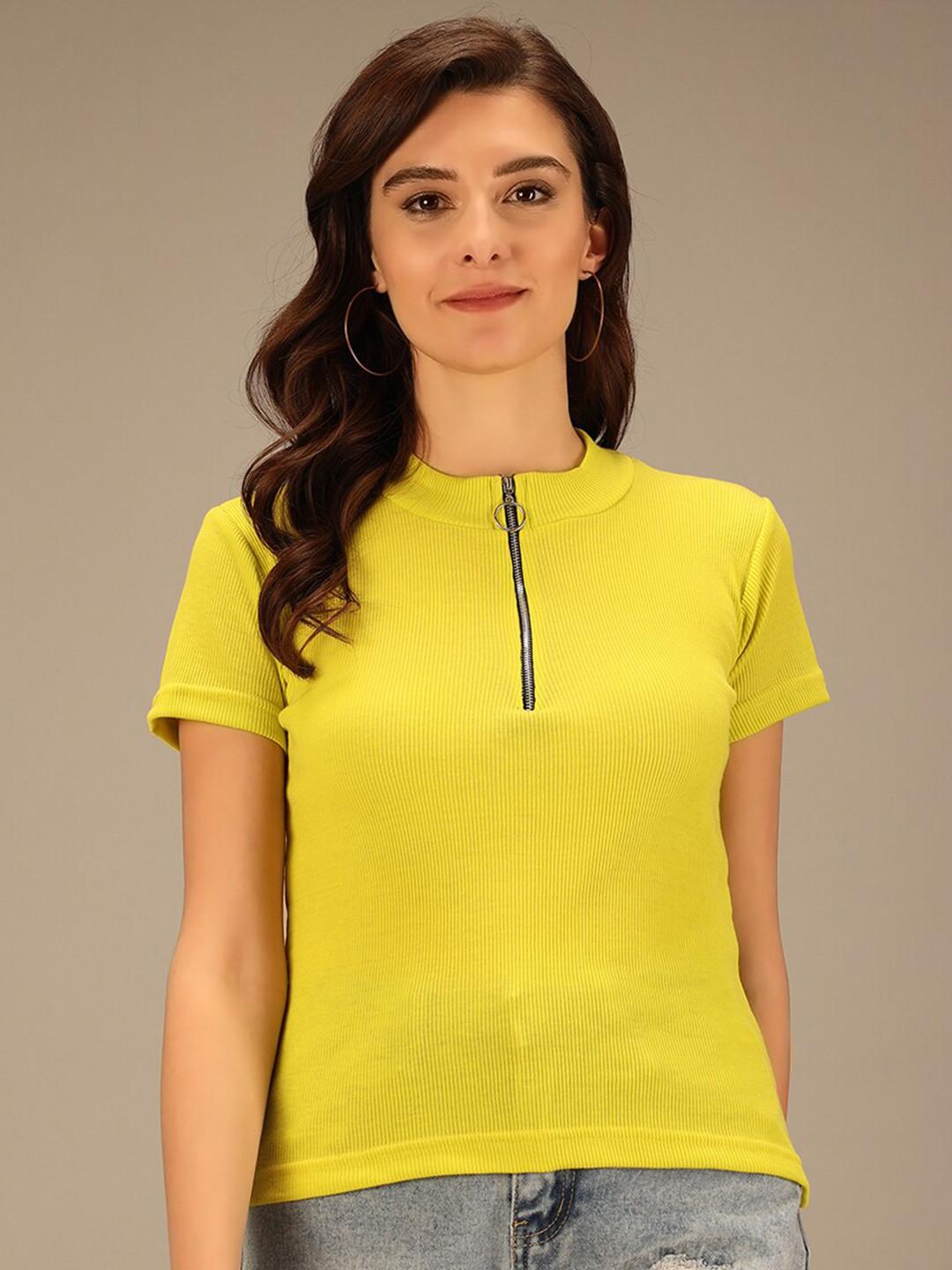 BAESD Round Neck Pure Cotton Crepe Top