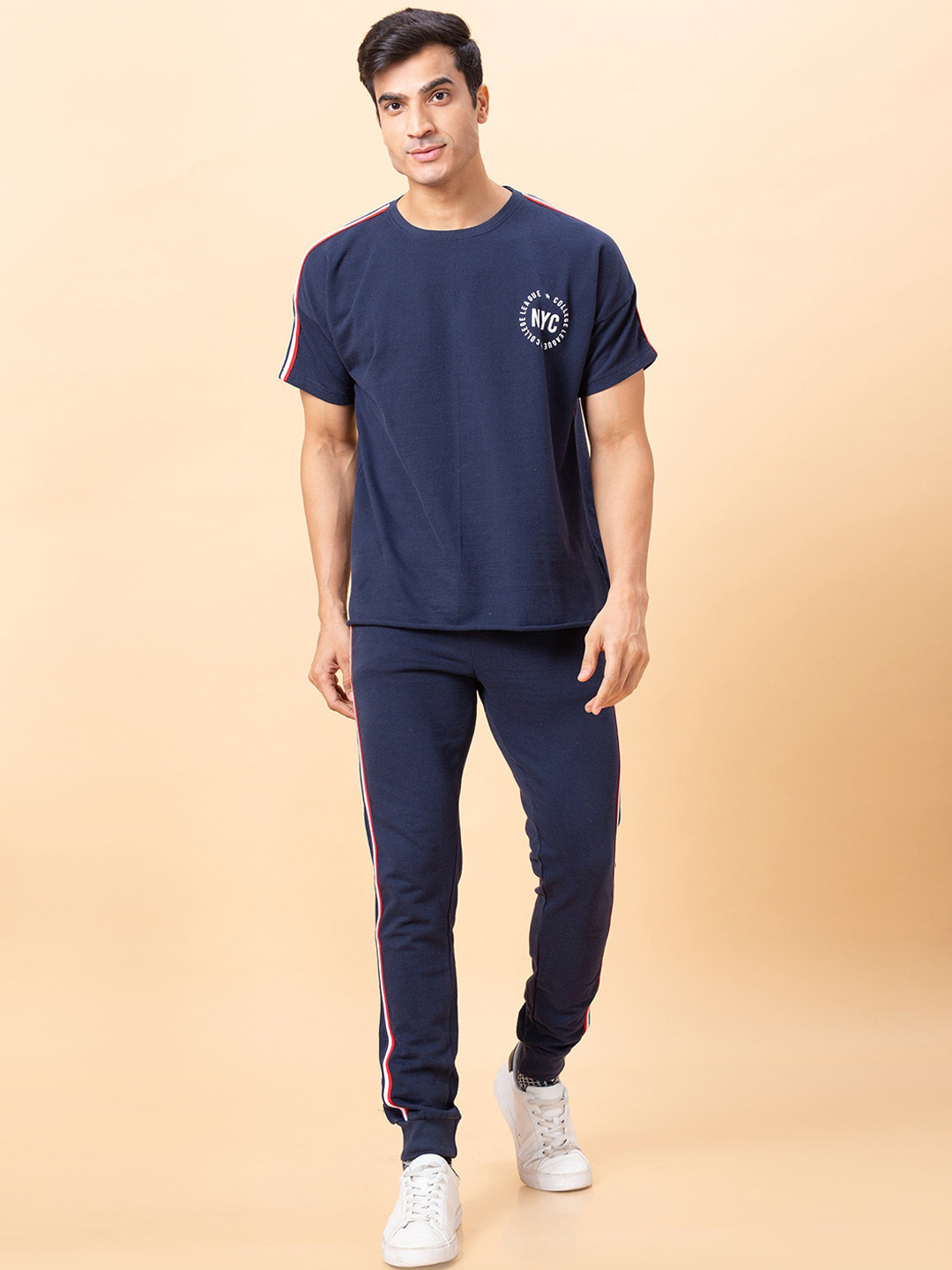Globus Navy Blue Sports Cotton Co-Ords