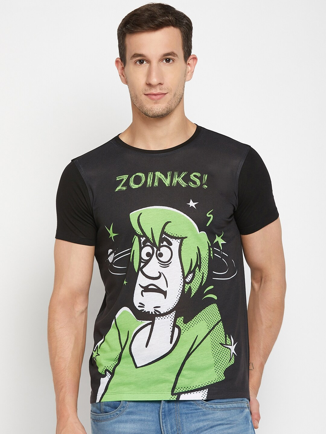 Wear Your Mind Men Shaggy Printed Regular Fit T-shirt