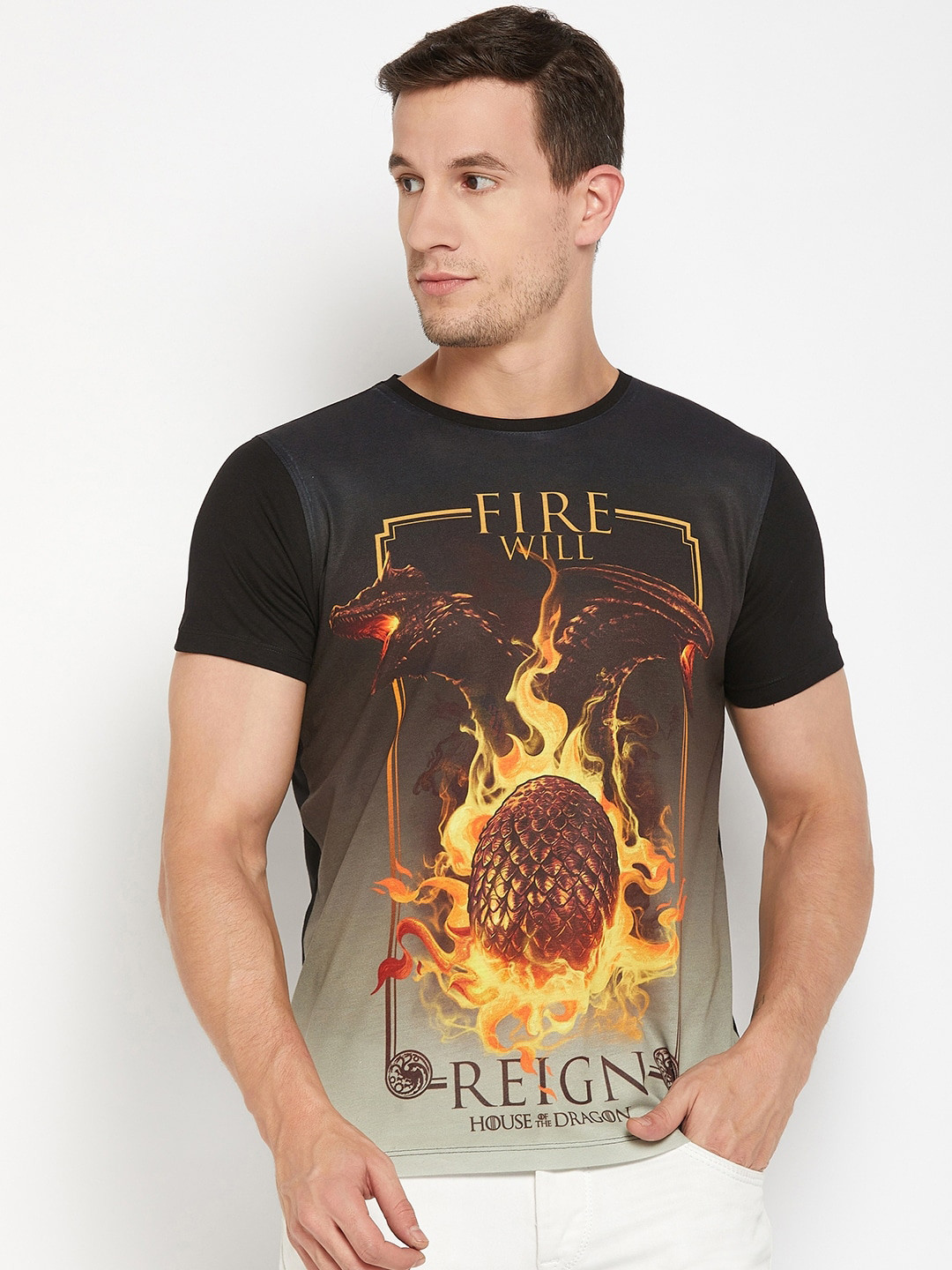 Wear Your Mind Game of thrones Graphic Printed Cotton T-Shirt