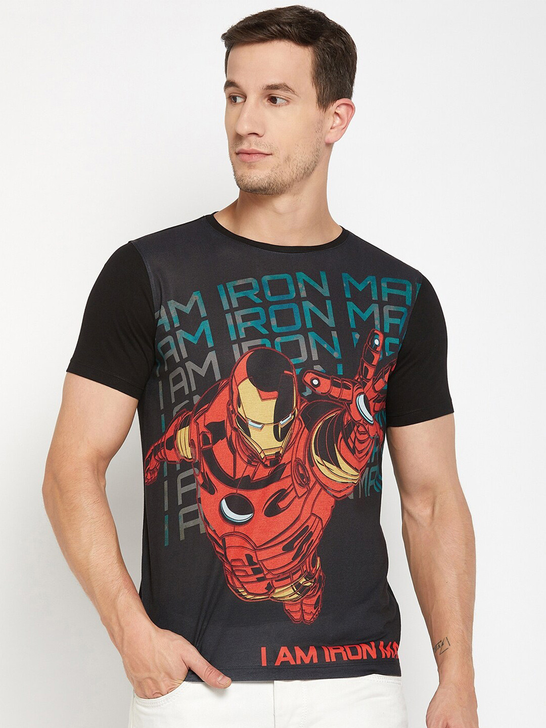 Wear Your Mind Iron Man Printed T-shirt