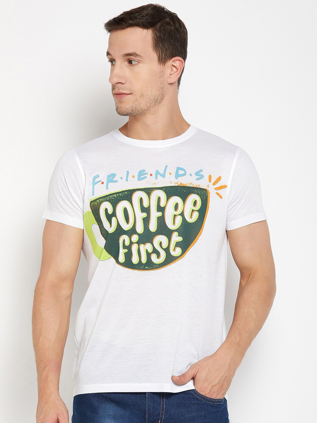 Wear Your Mind Friends Typography Printed T-shirt