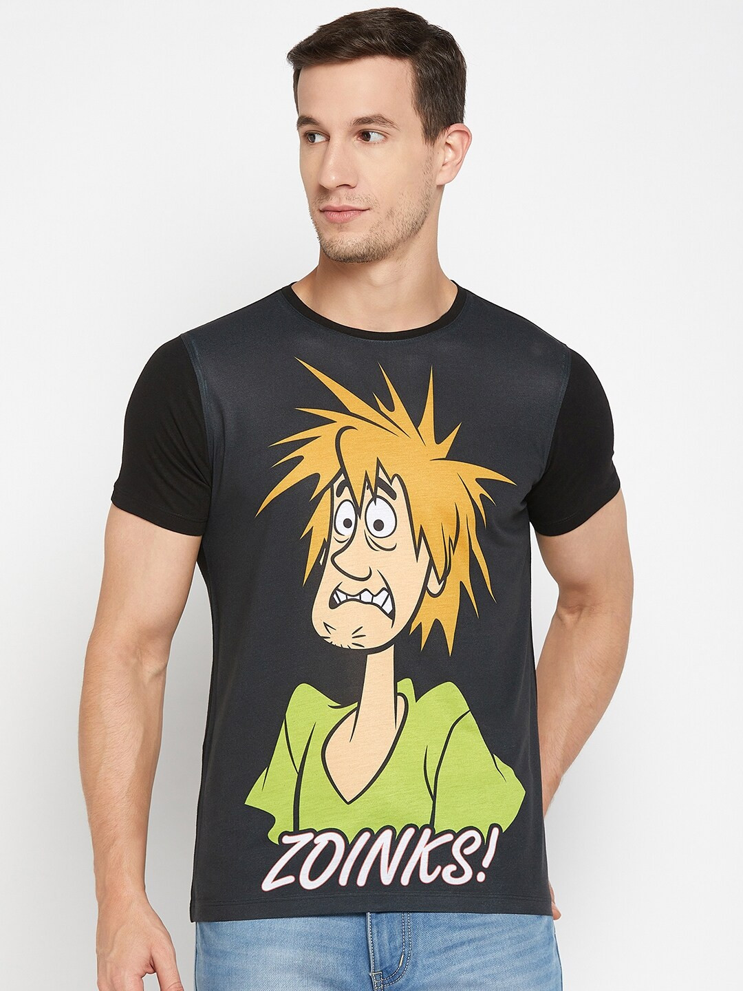 Wear Your Mind Shaggy Printed Knitted T-Shirt
