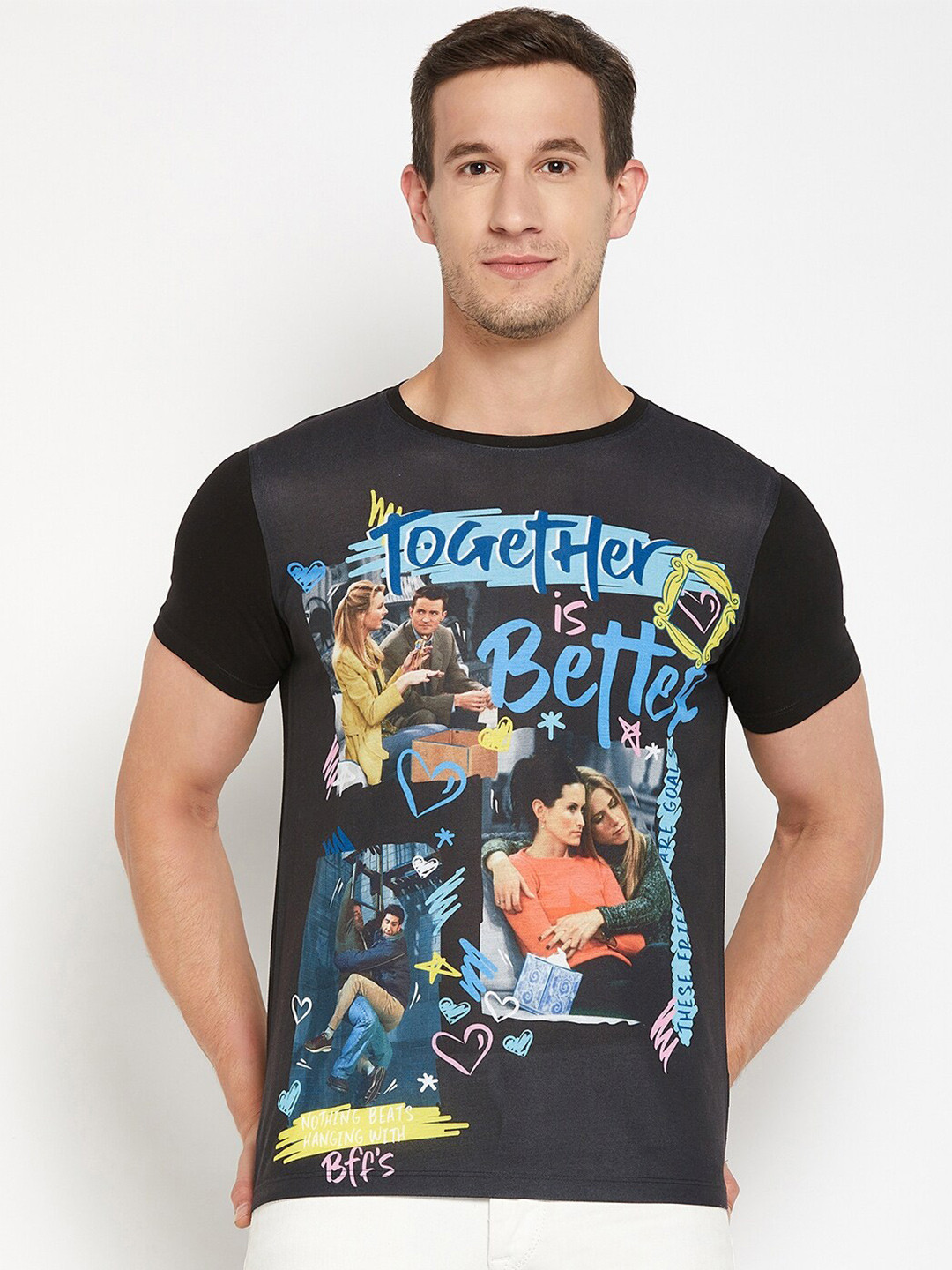 Wear Your Mind Friends People & Place Printed T-shirt