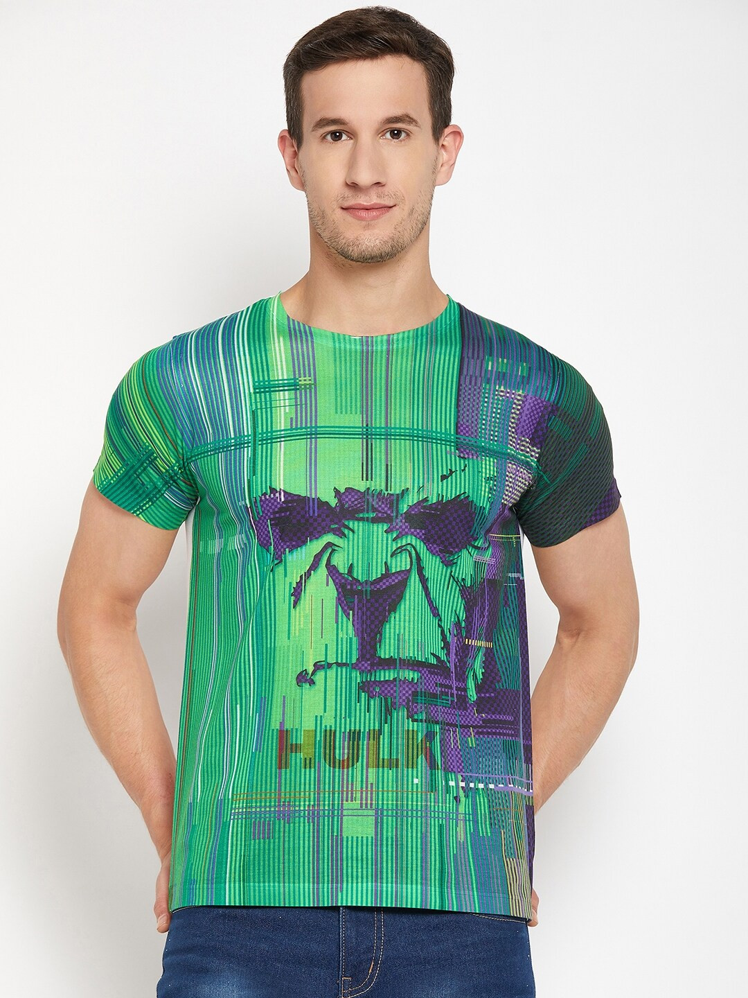 Wear Your Mind Hulk Printed Regular Fit T-shirt