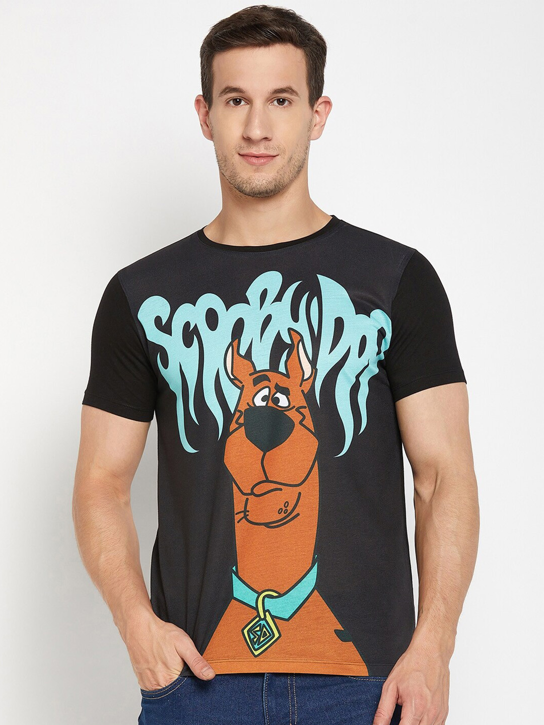 Wear Your Mind Scooby Doo Printed Round Neck T-shirt
