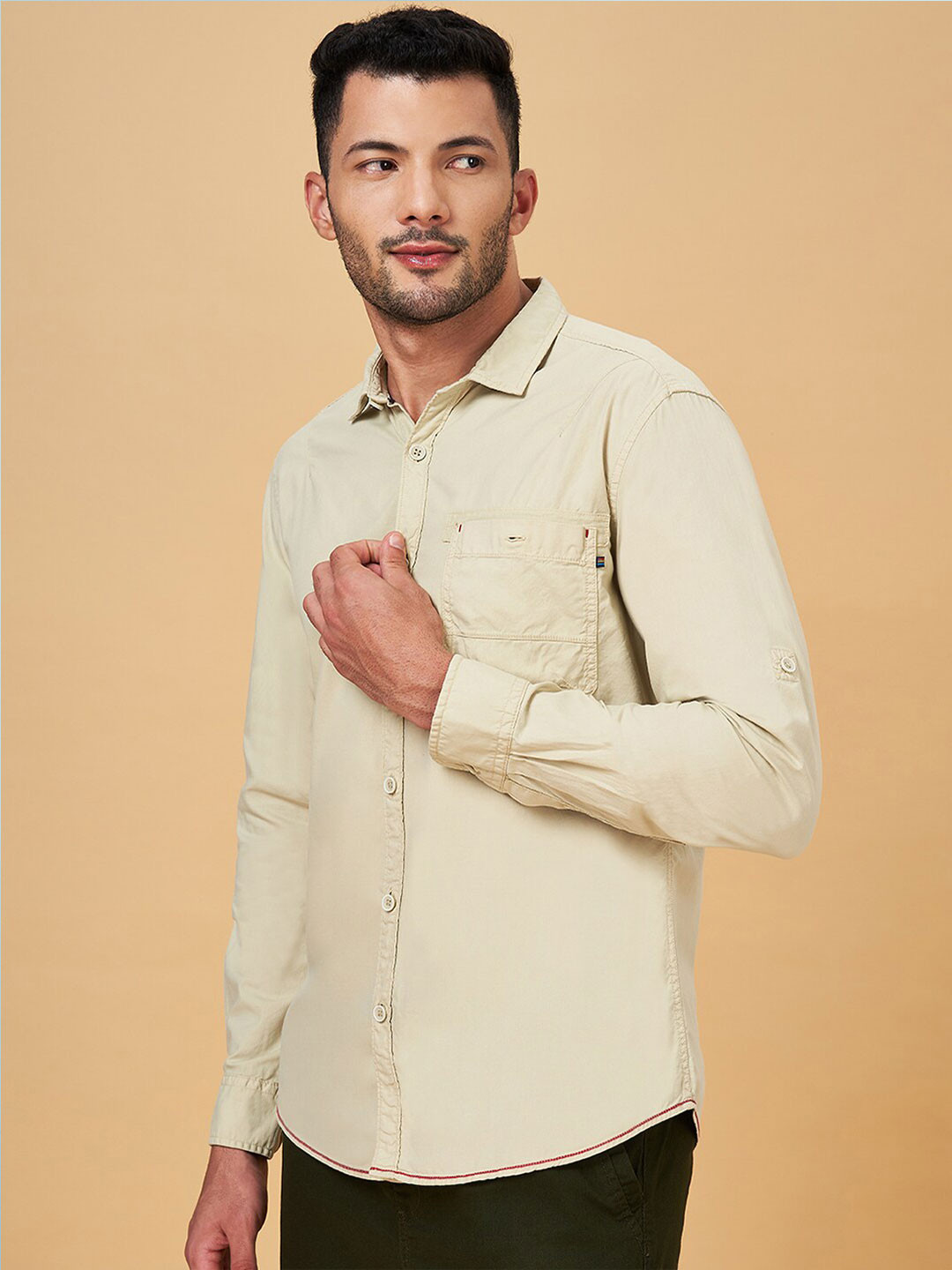 Urban Ranger by pantaloons Slim Fit Opaque Casual Shirt