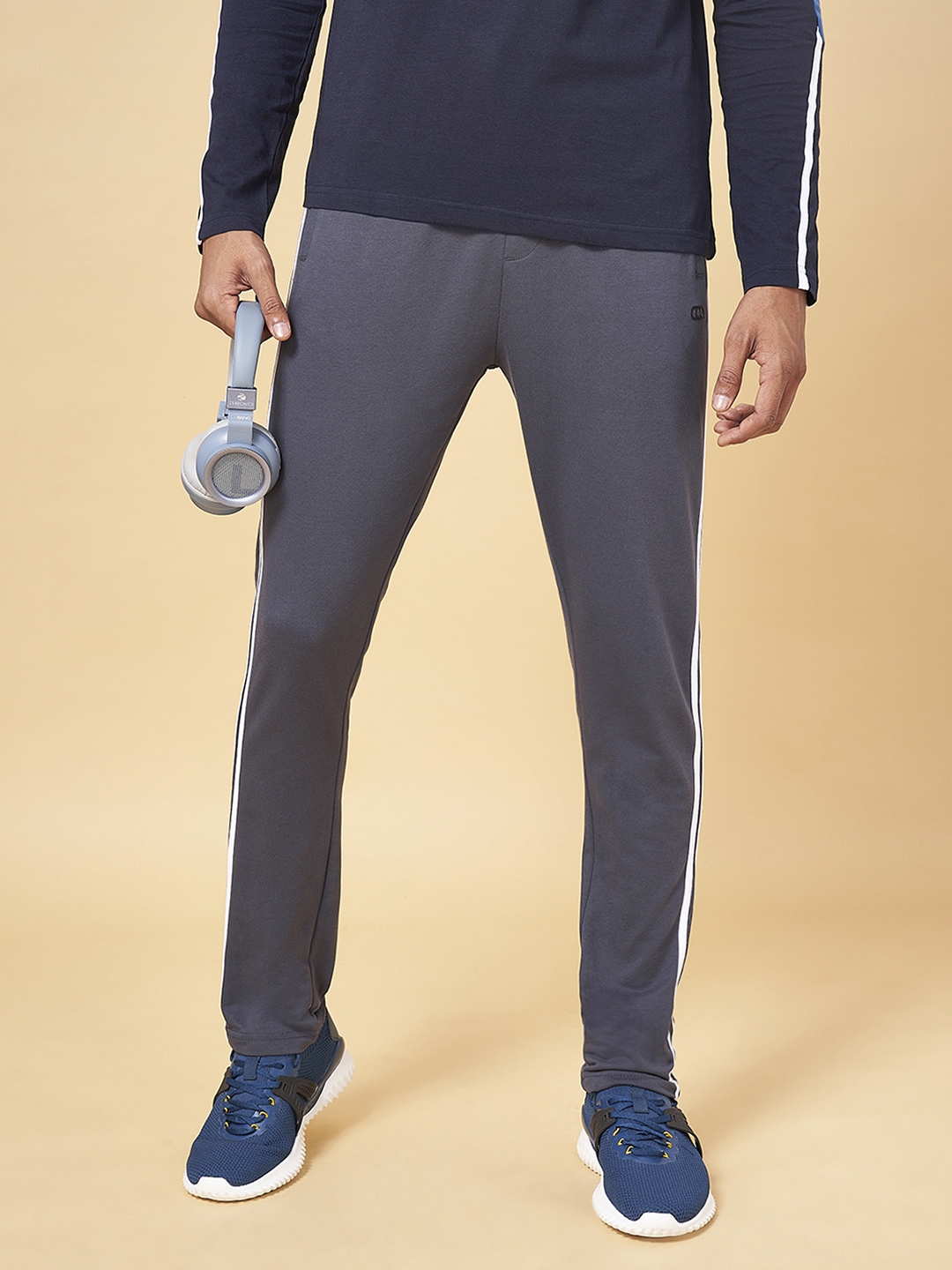 Macroman M-Series  Solid Men Blue Track Pants - Buy BLUE Macroman