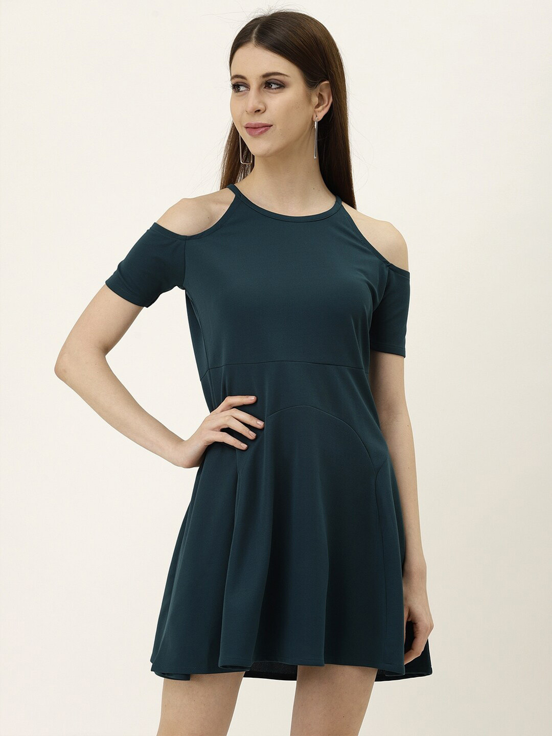 BAESD Cold-Shoulder A-Line Mini Dress