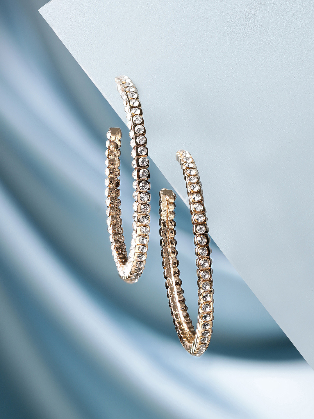 TOKYO TALKIES X rubans FASHION ACCESSORIES Gold-Plated Geometric Hoop Earrings