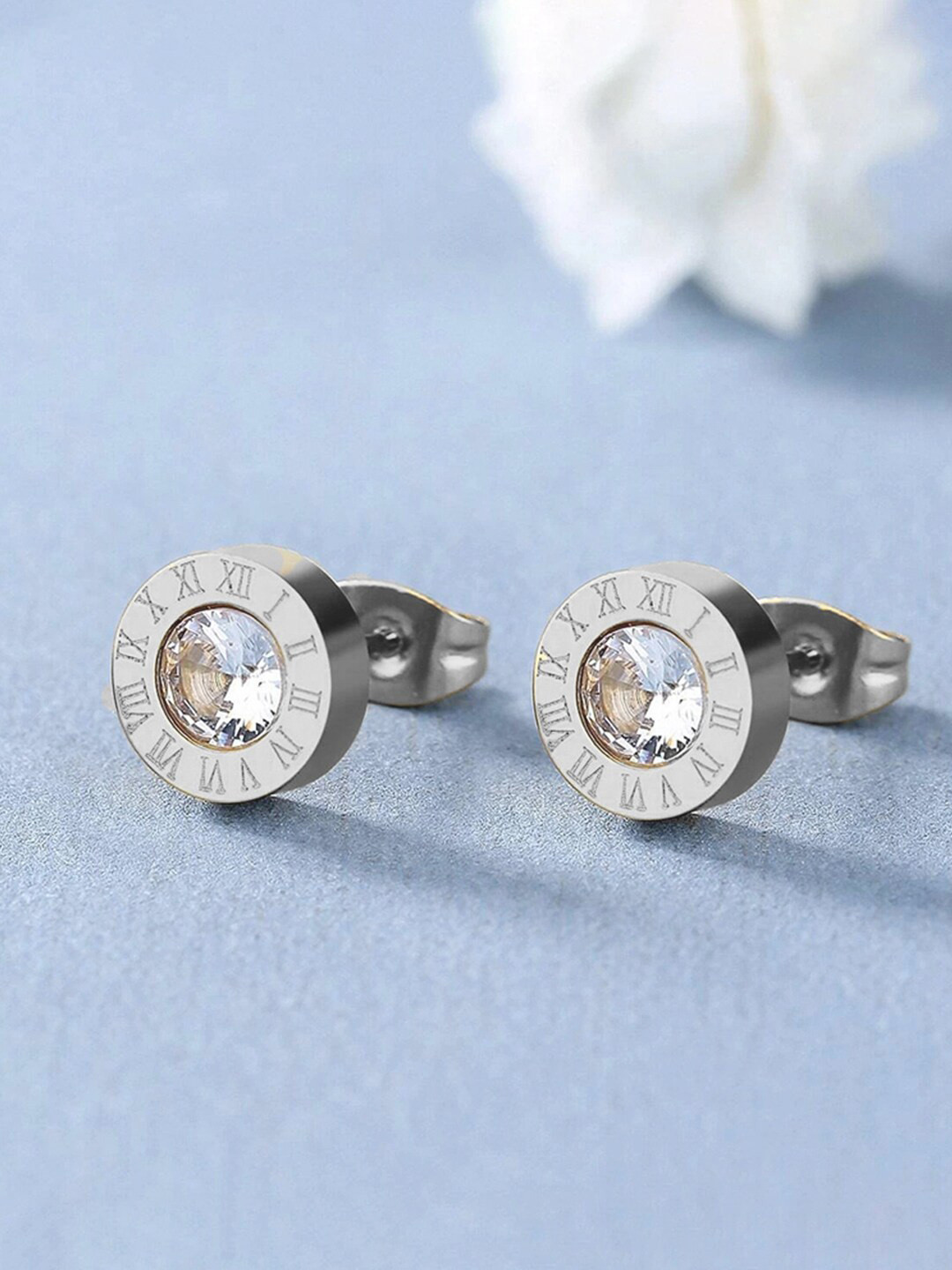Jewels Galaxy Contemporary Studs Stainless Earrings
