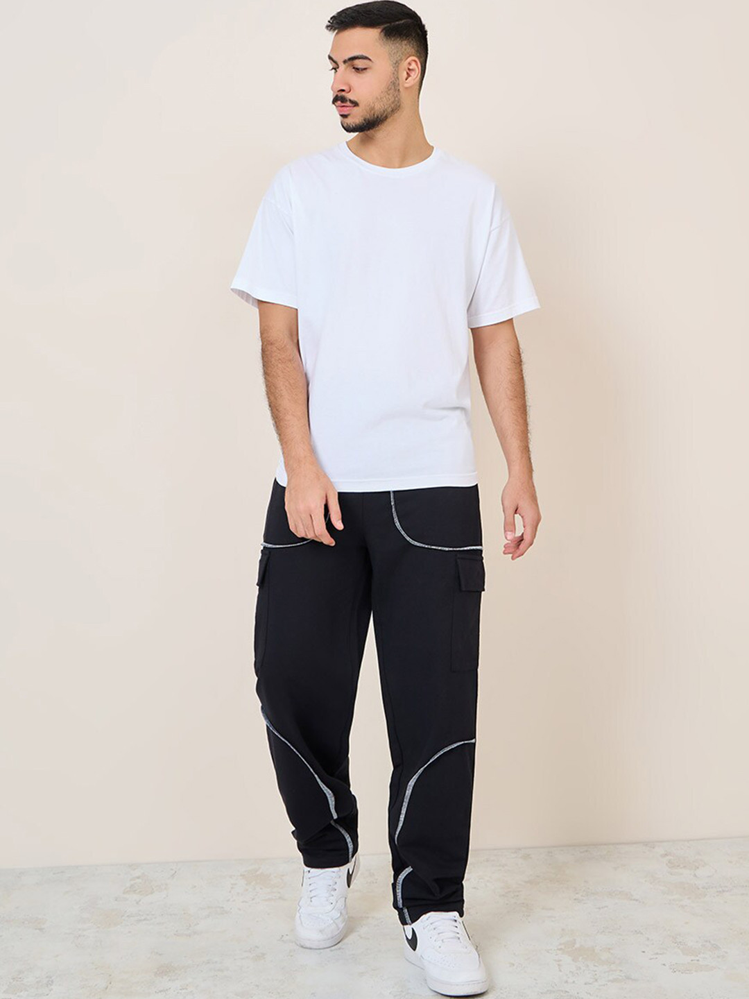 Styli Men Cotton Relaxed-Fit Track Pants