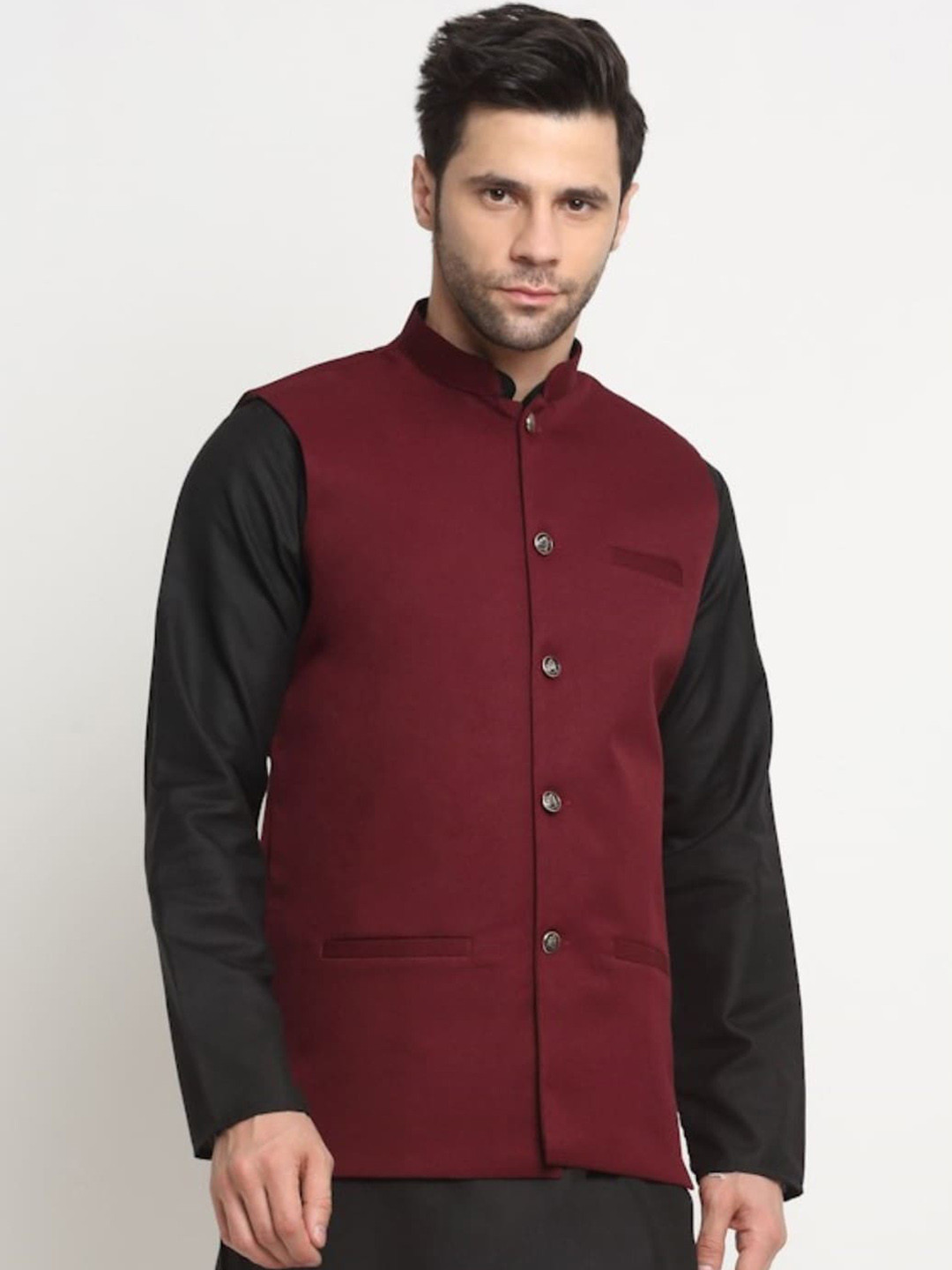 KRAFT INDIA Mandarin Collar Nehru Jacket